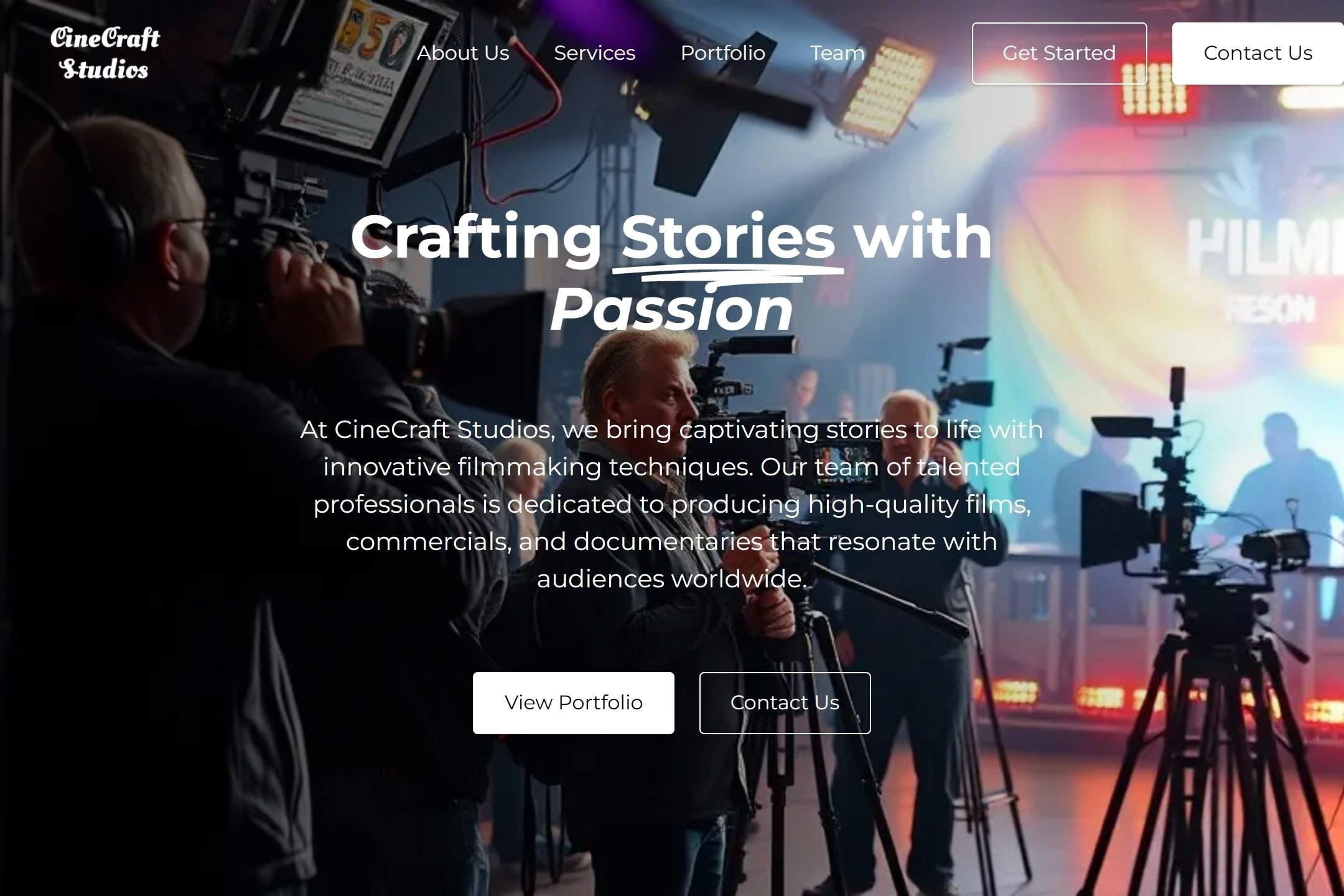 Movie studio website template