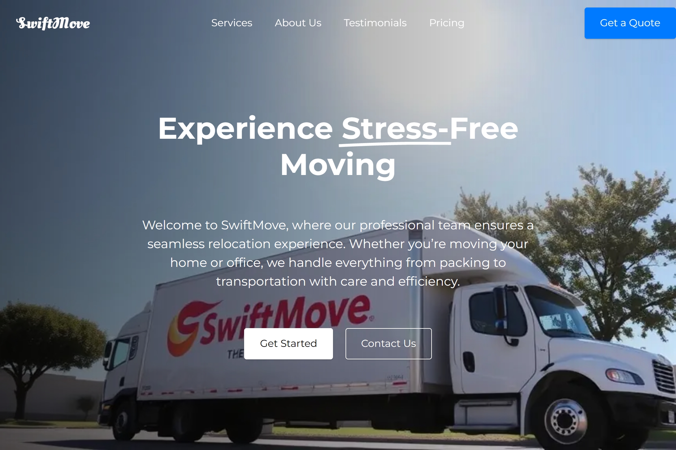 Moving company website template