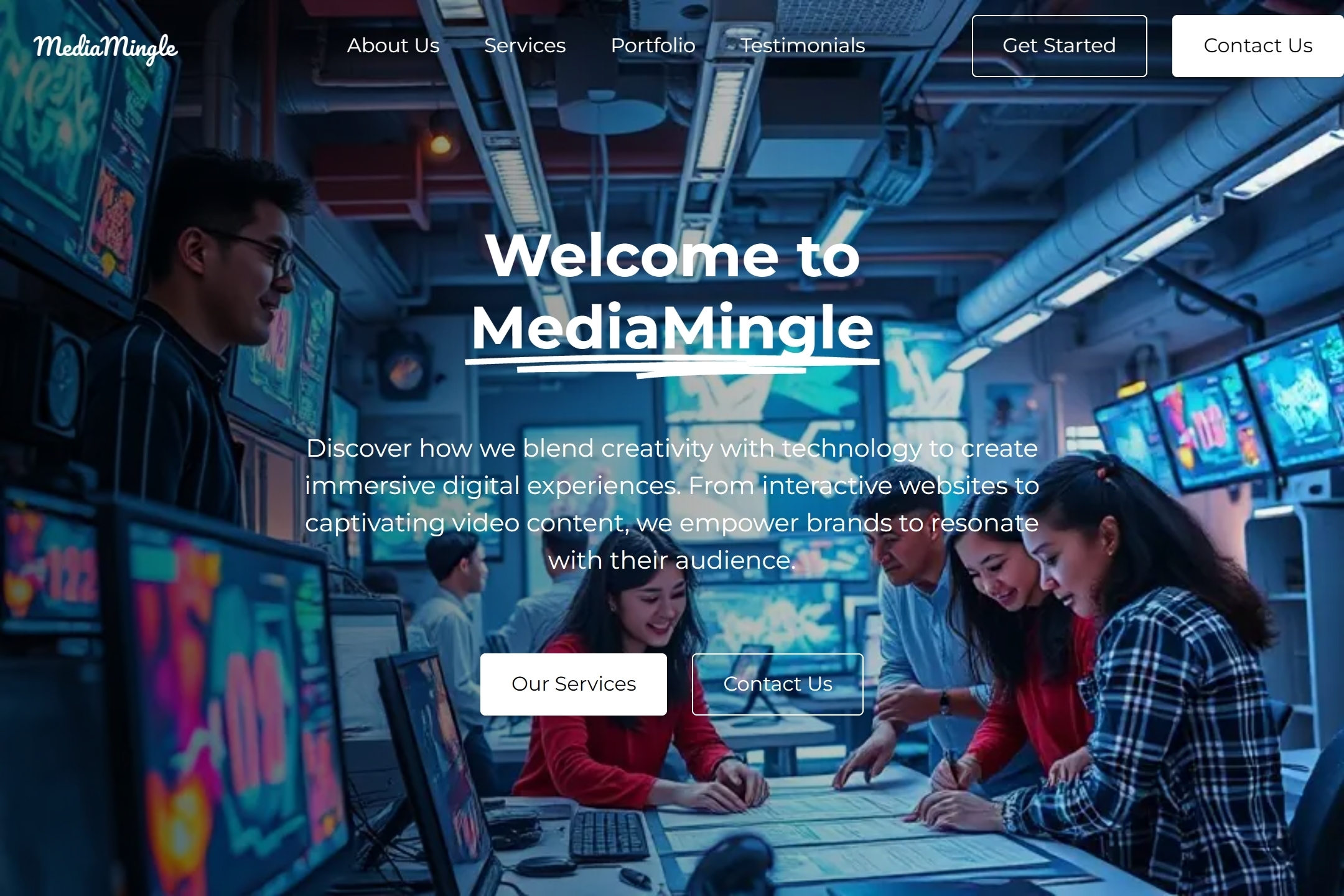 Multimedia developer website template