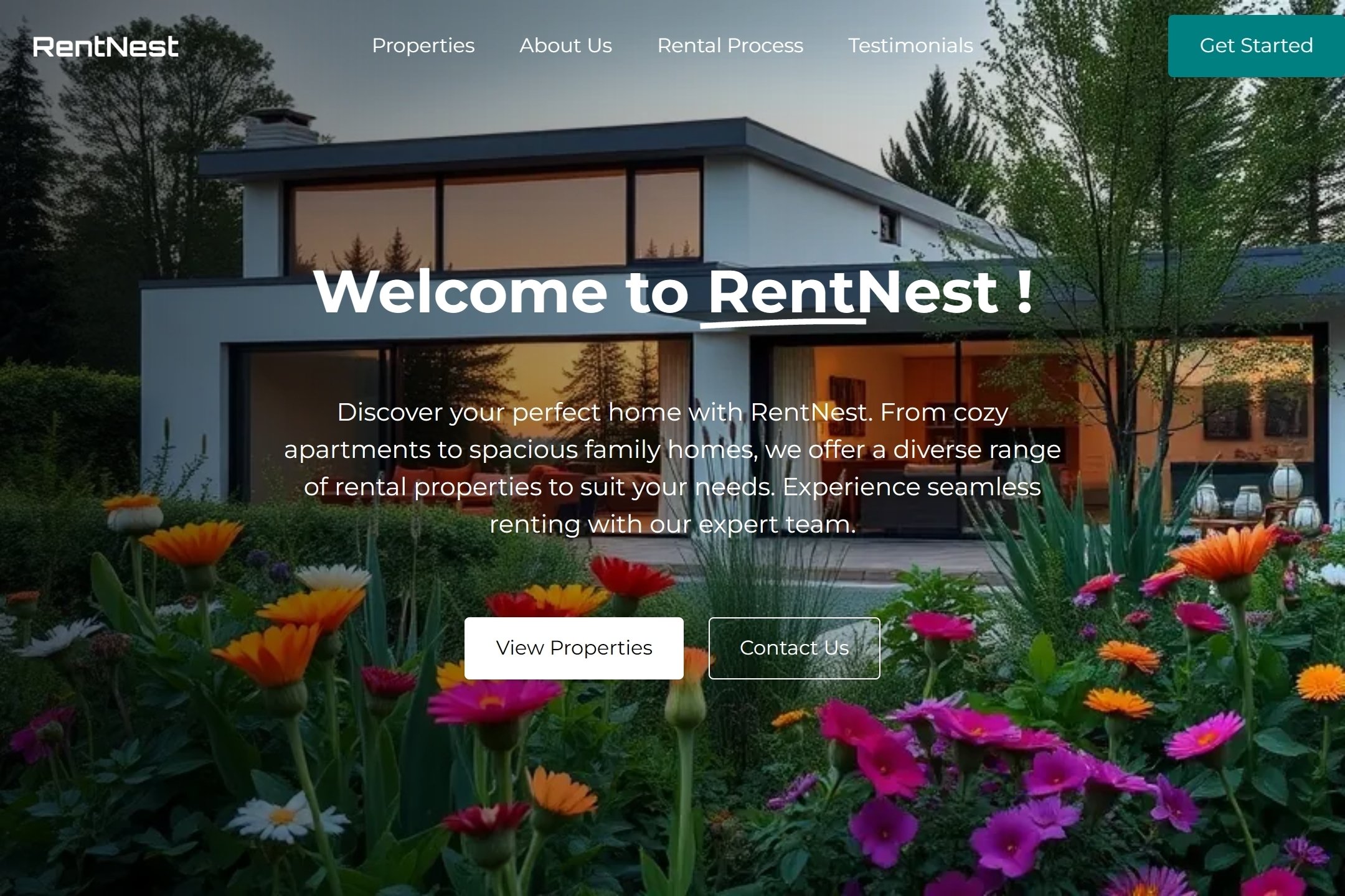 Multiple property rental website template