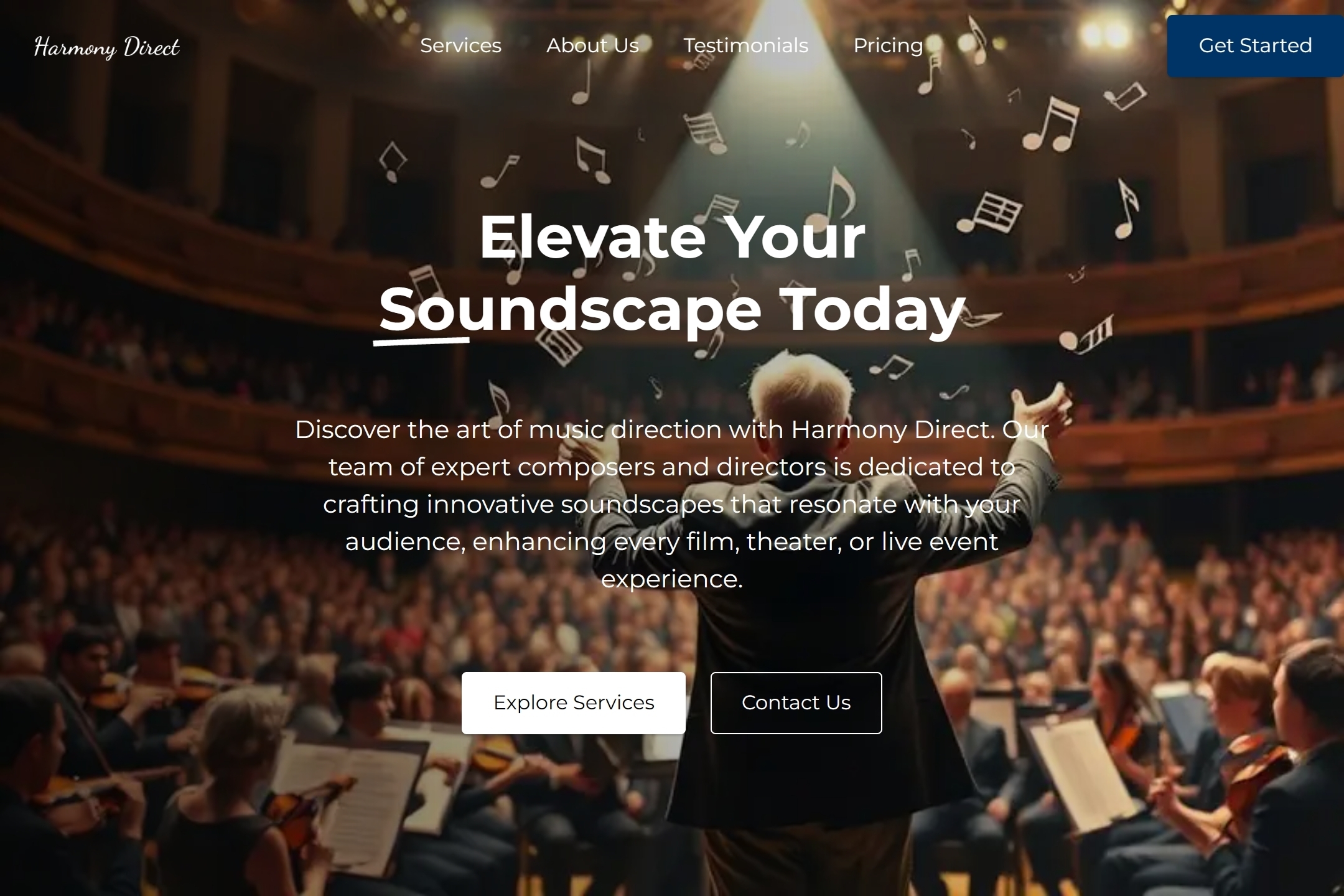 Music director website template