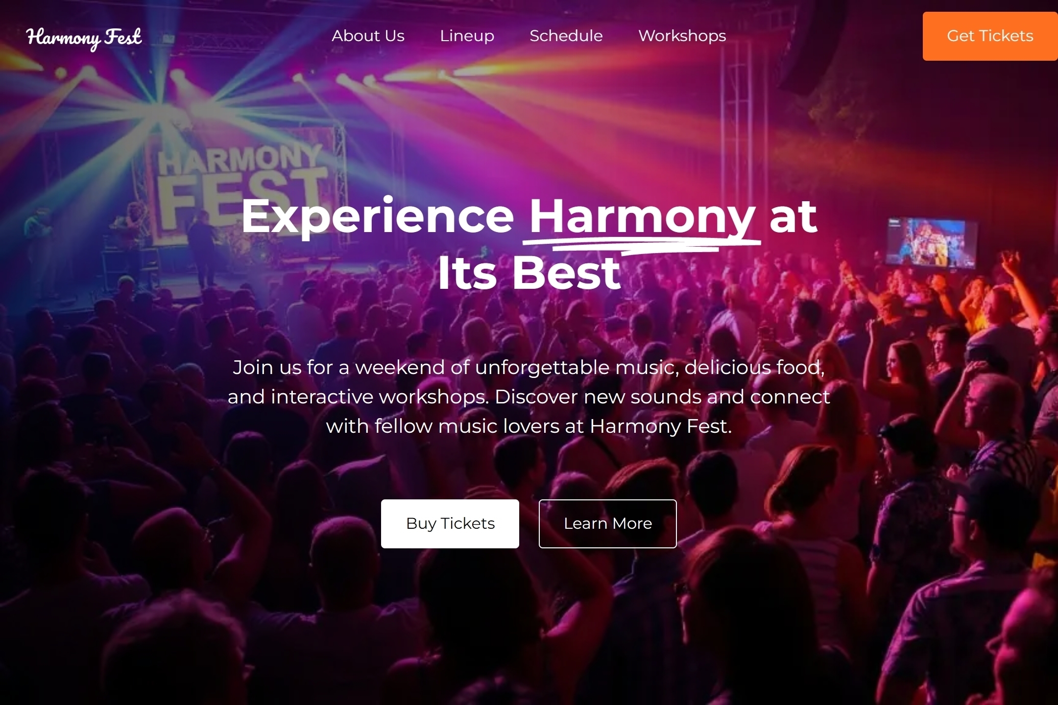 Music Festival website template