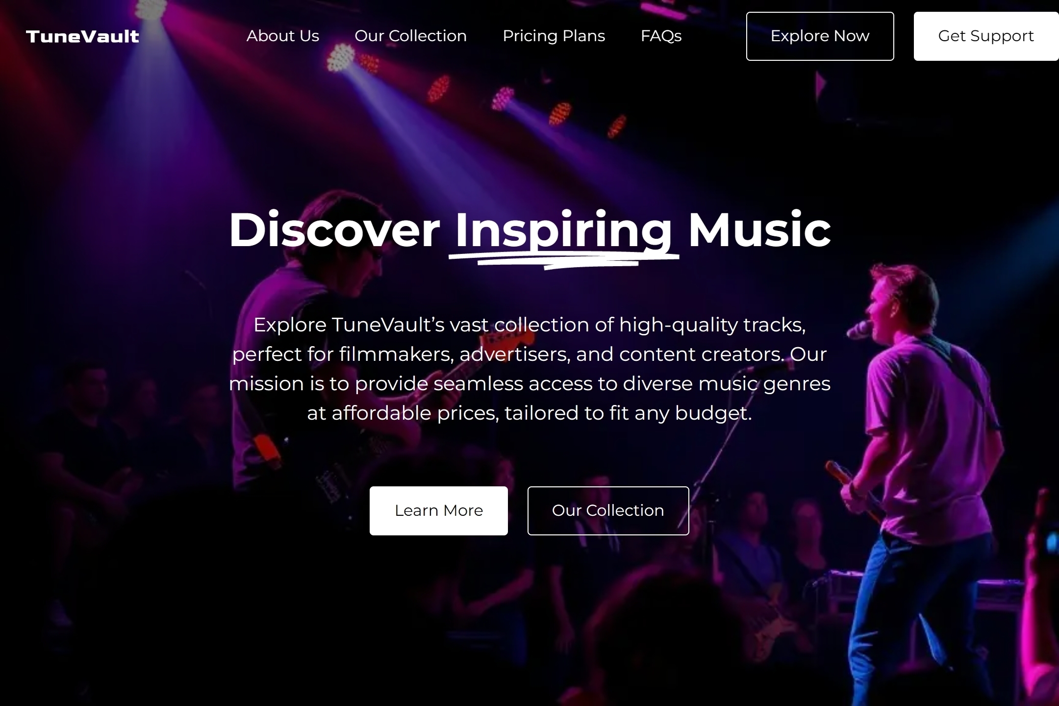 Music Library website template
