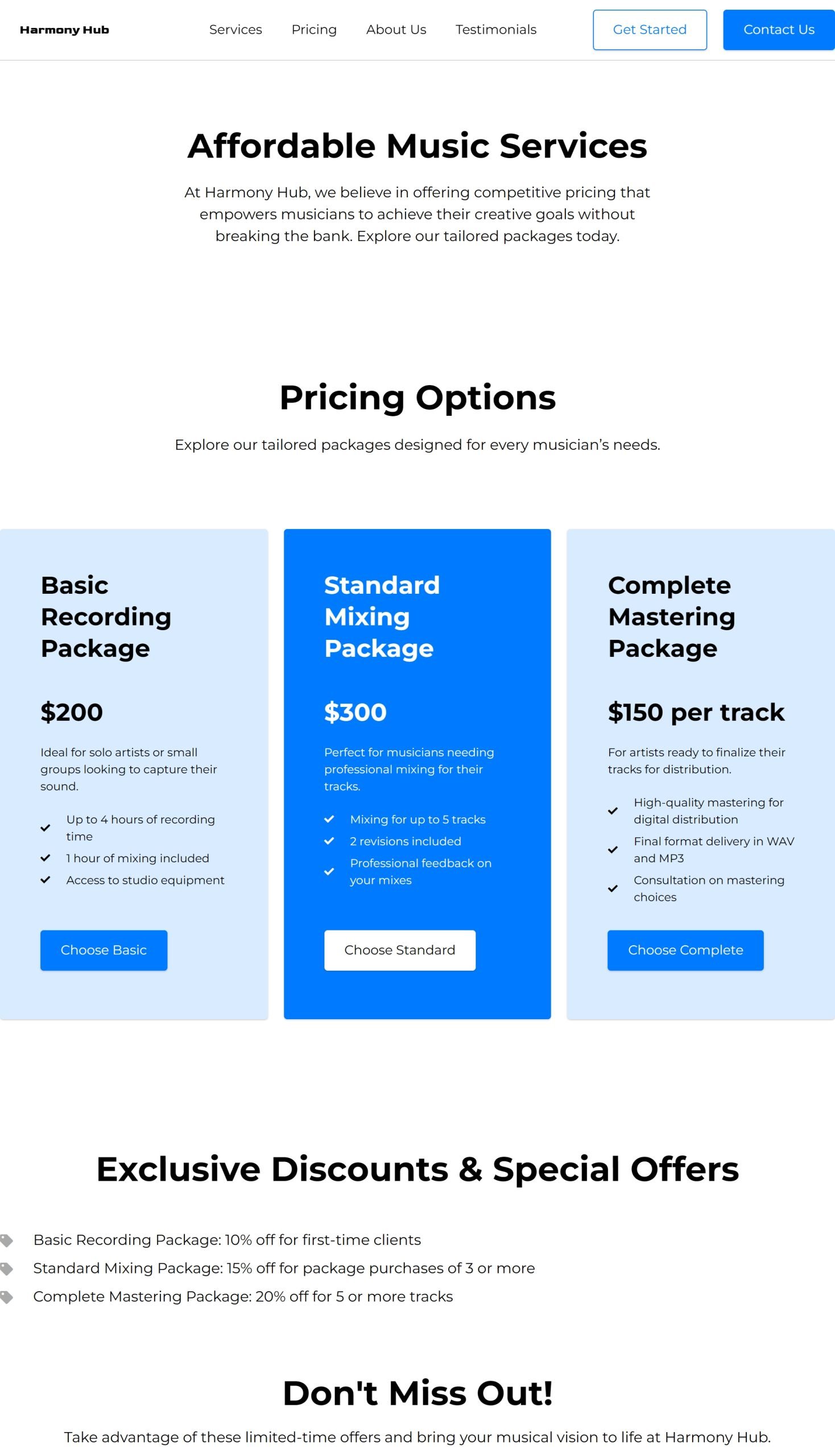 Pricing