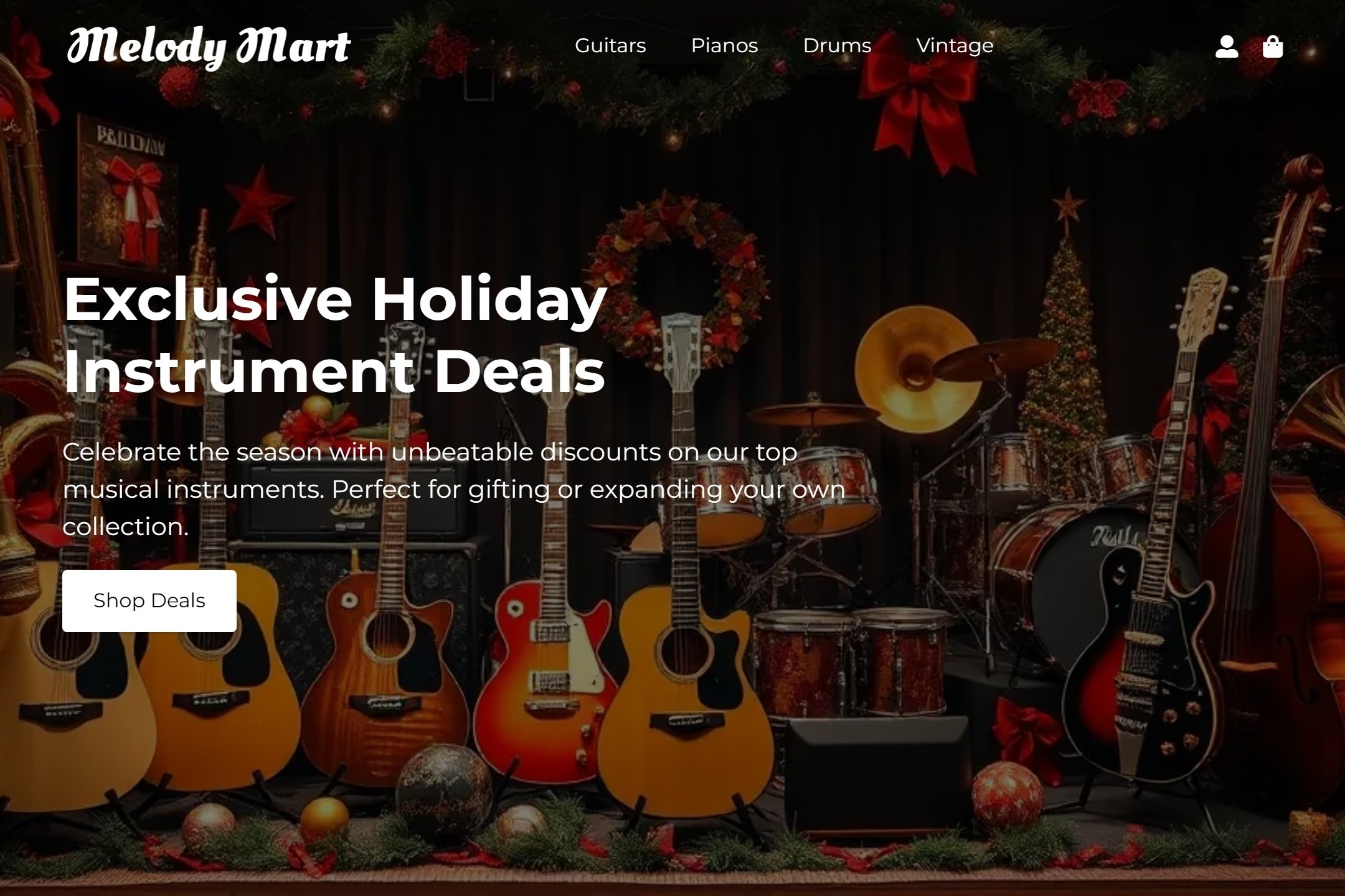 Musical instrument store website template