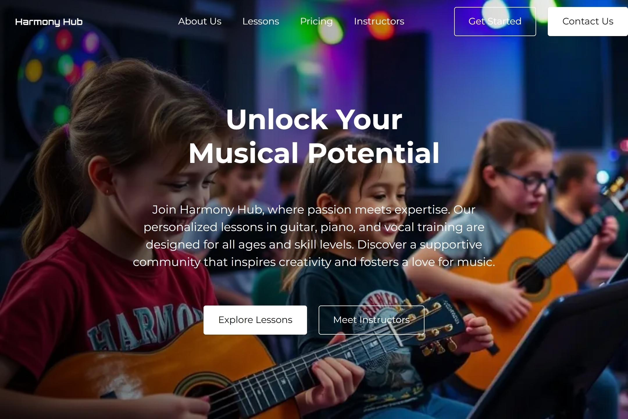 Musical website template