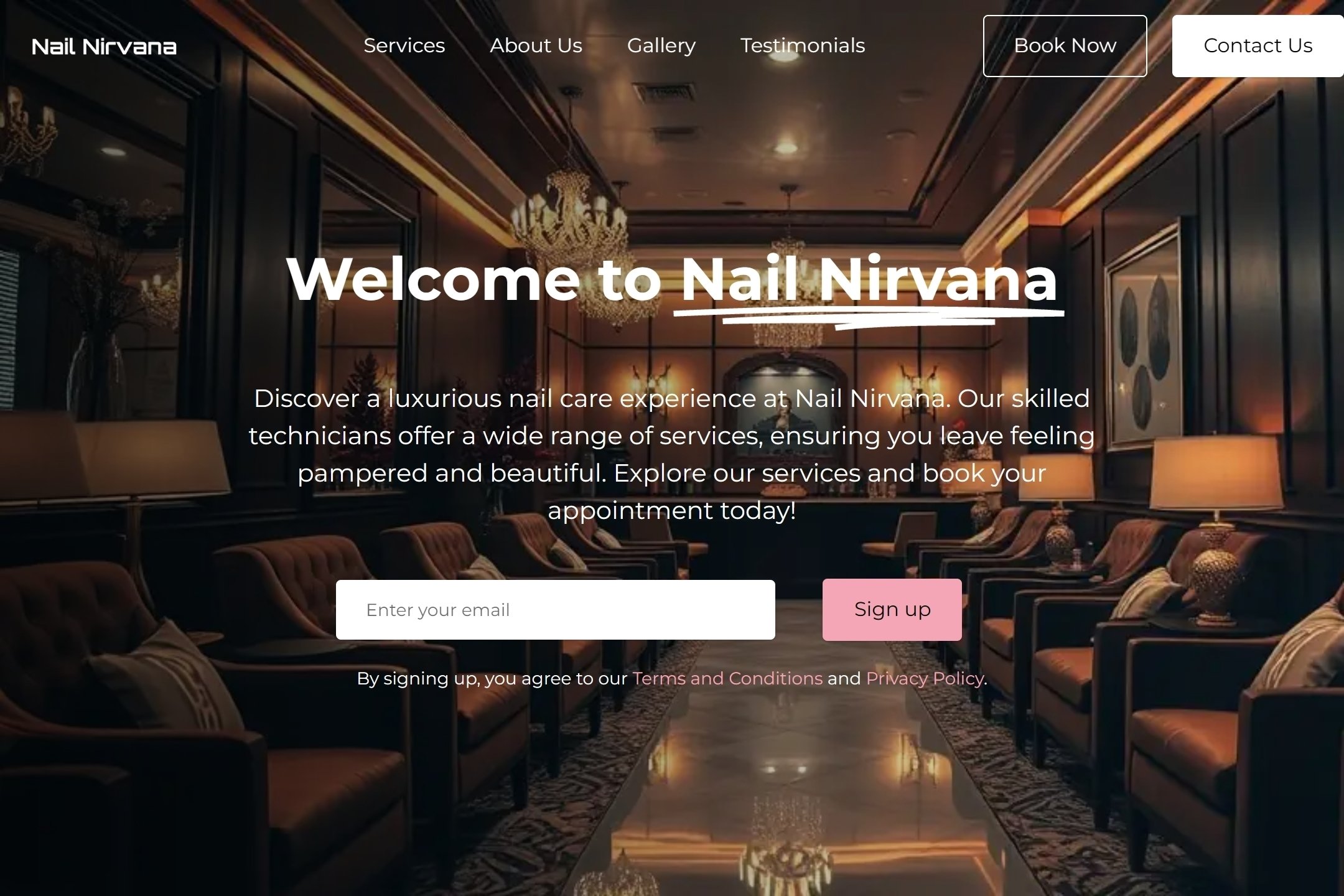 Nail salon website template