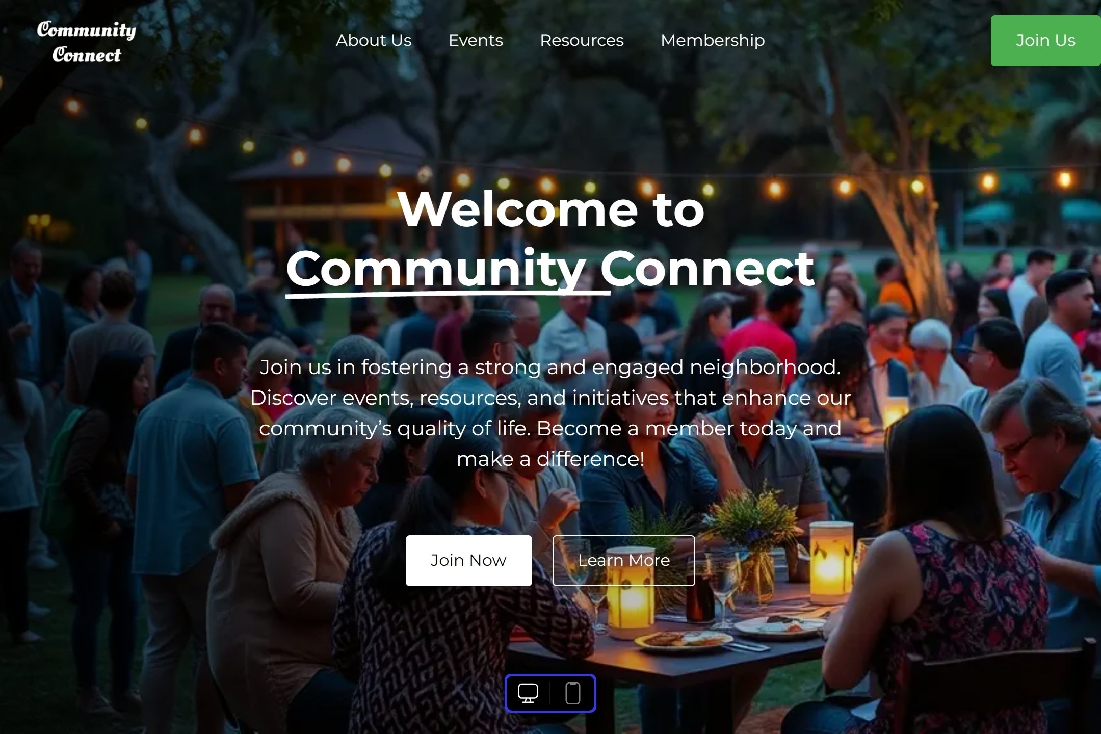 Neighborhood Association website template