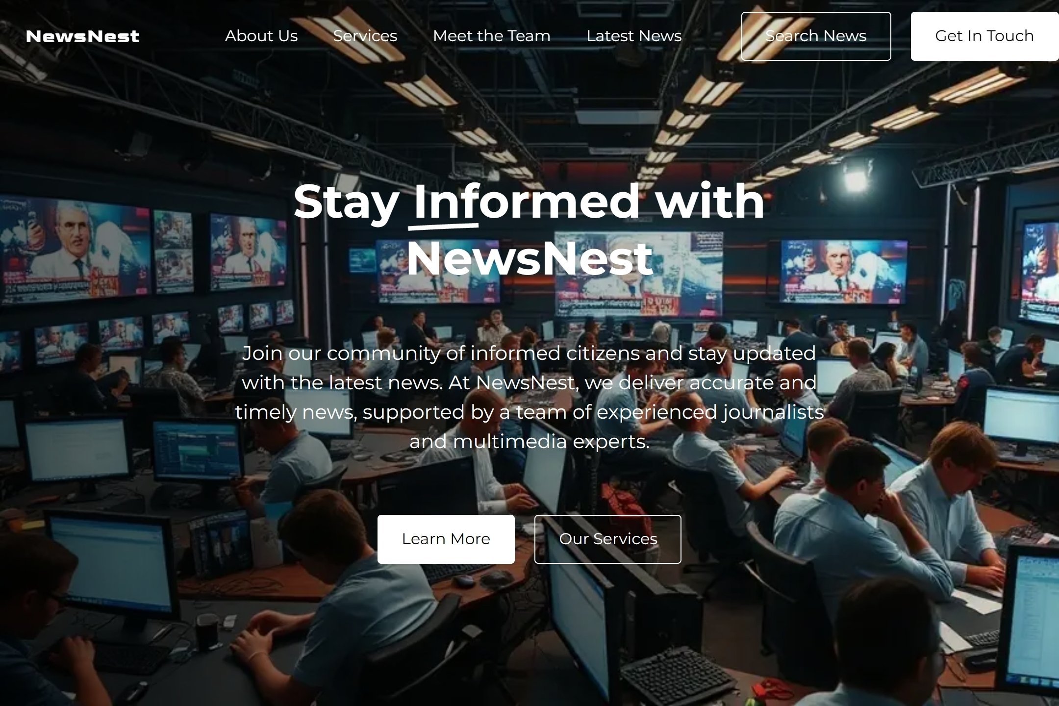News producer website template