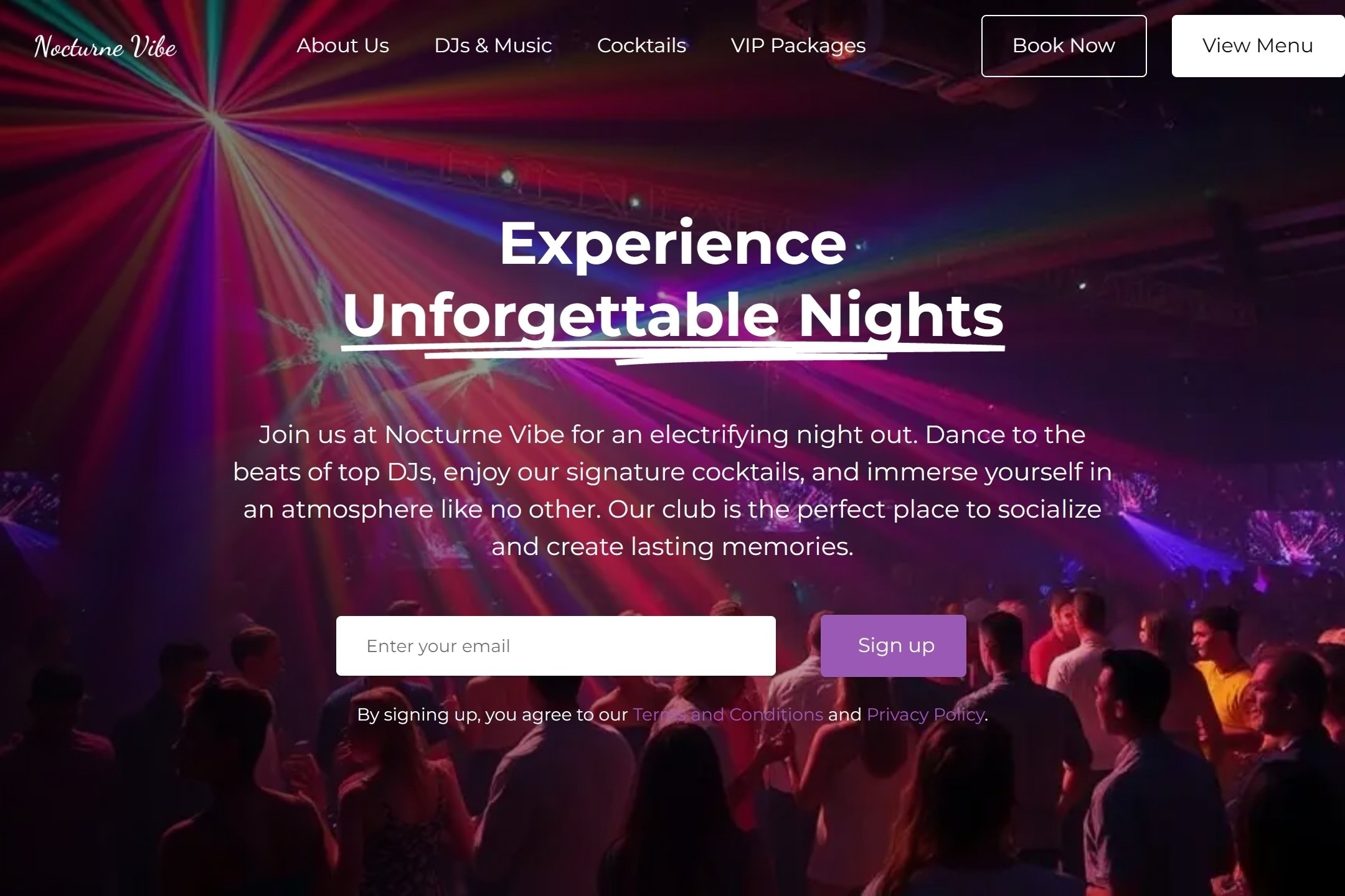 Night Club website template