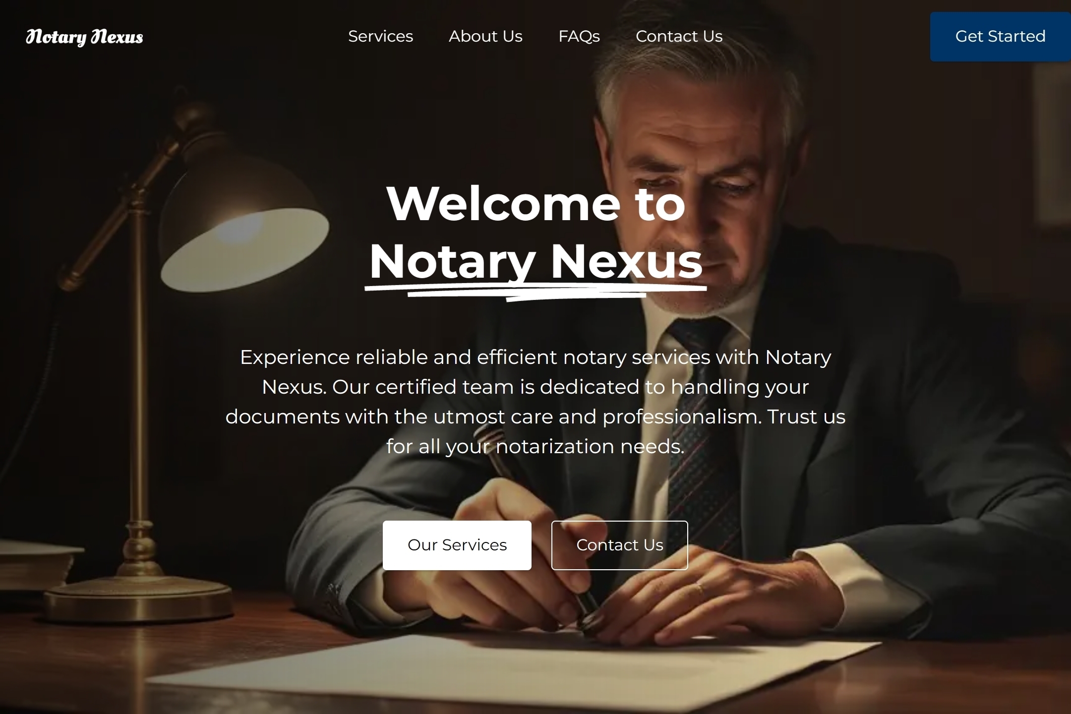Notary service website template