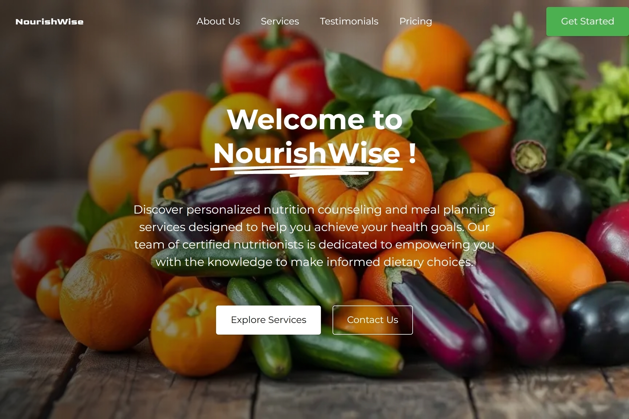 Nutritionist website template