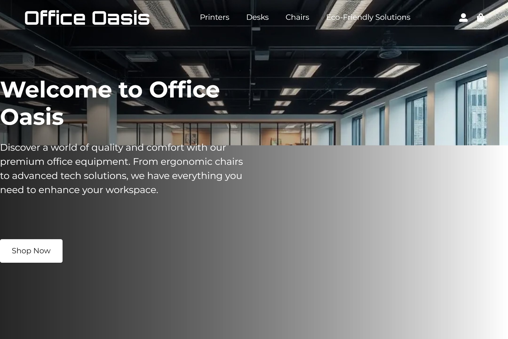 Office equipment supplier website template