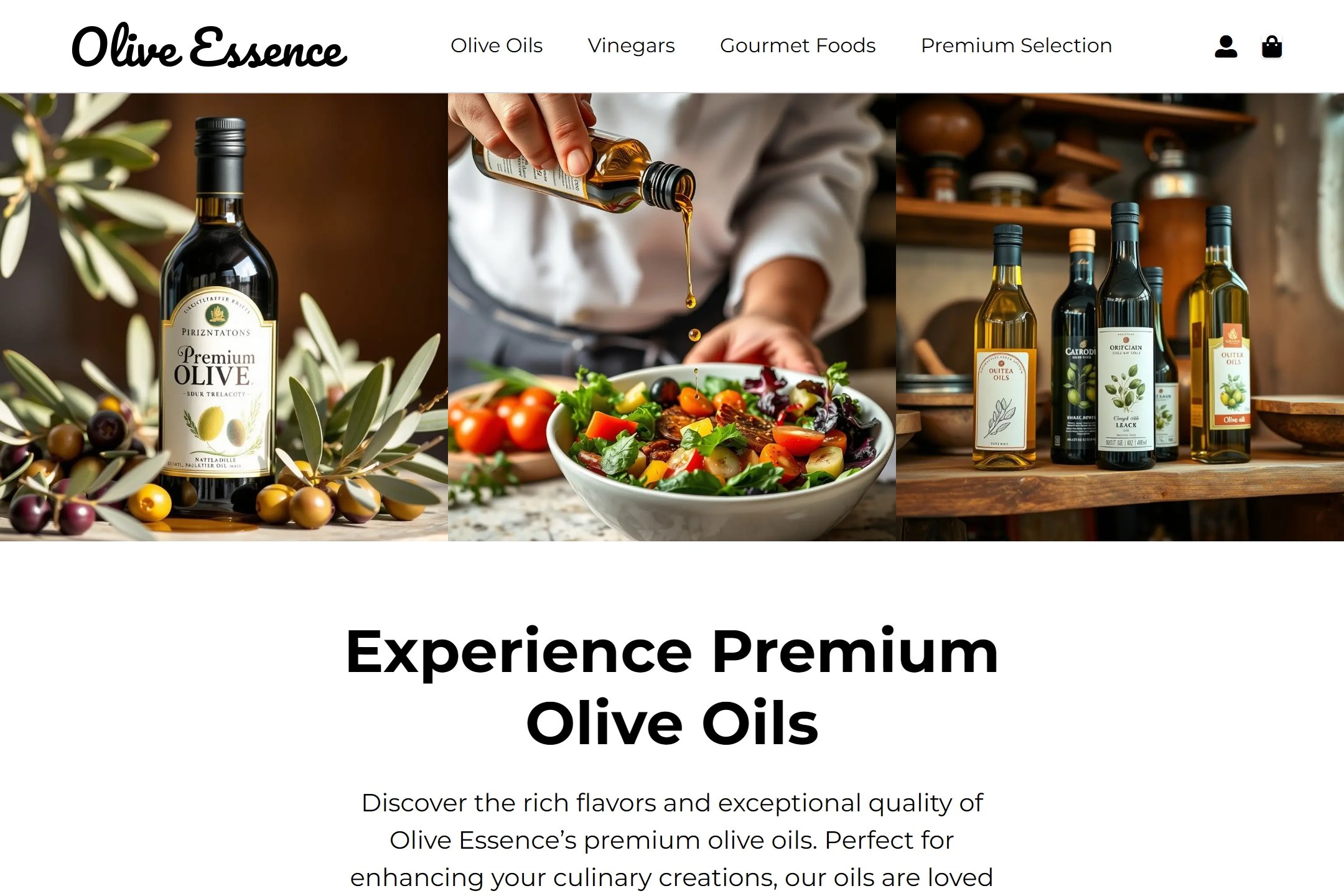 Olive oil distributor website template