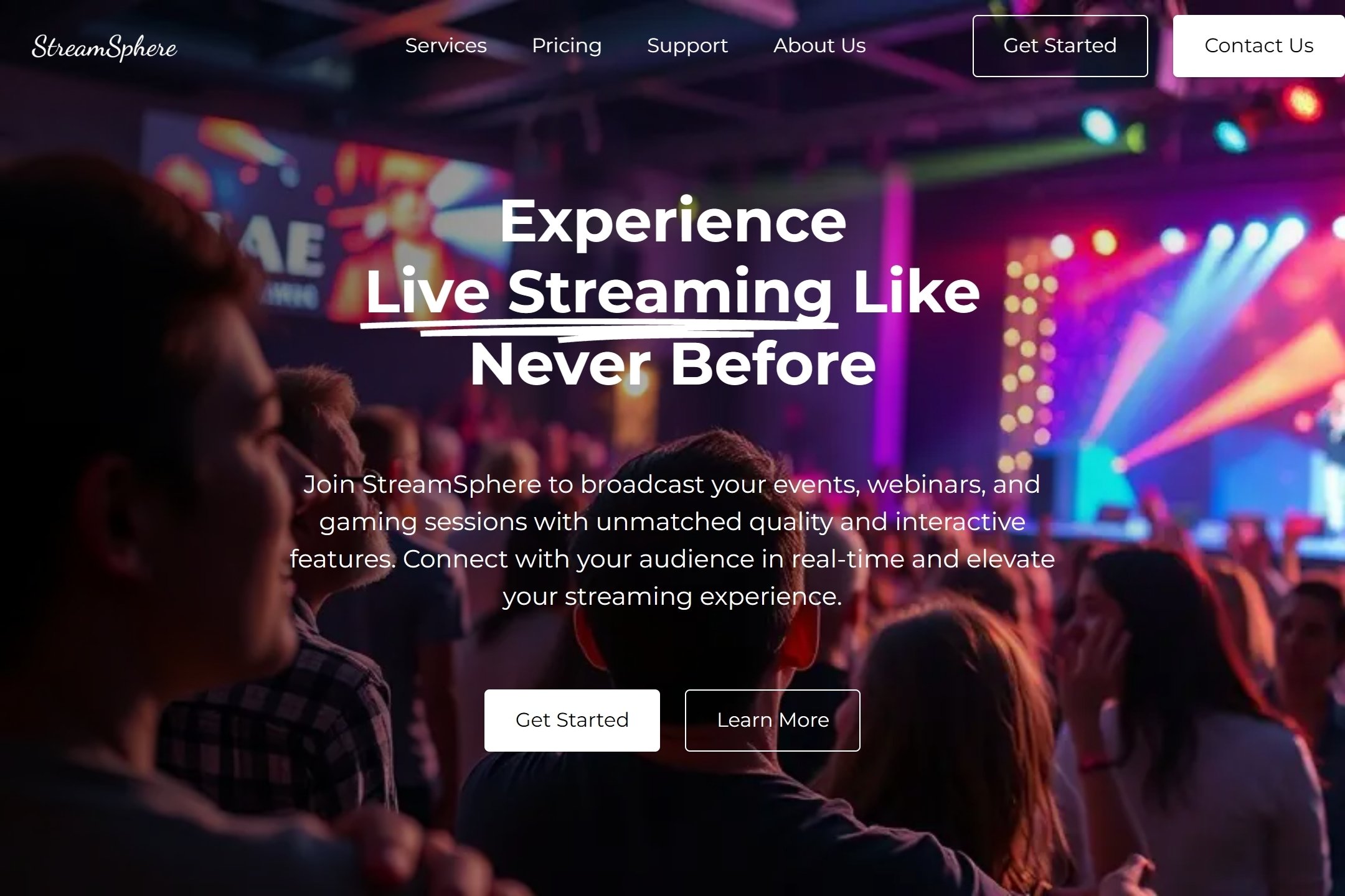 Online broadcast website template