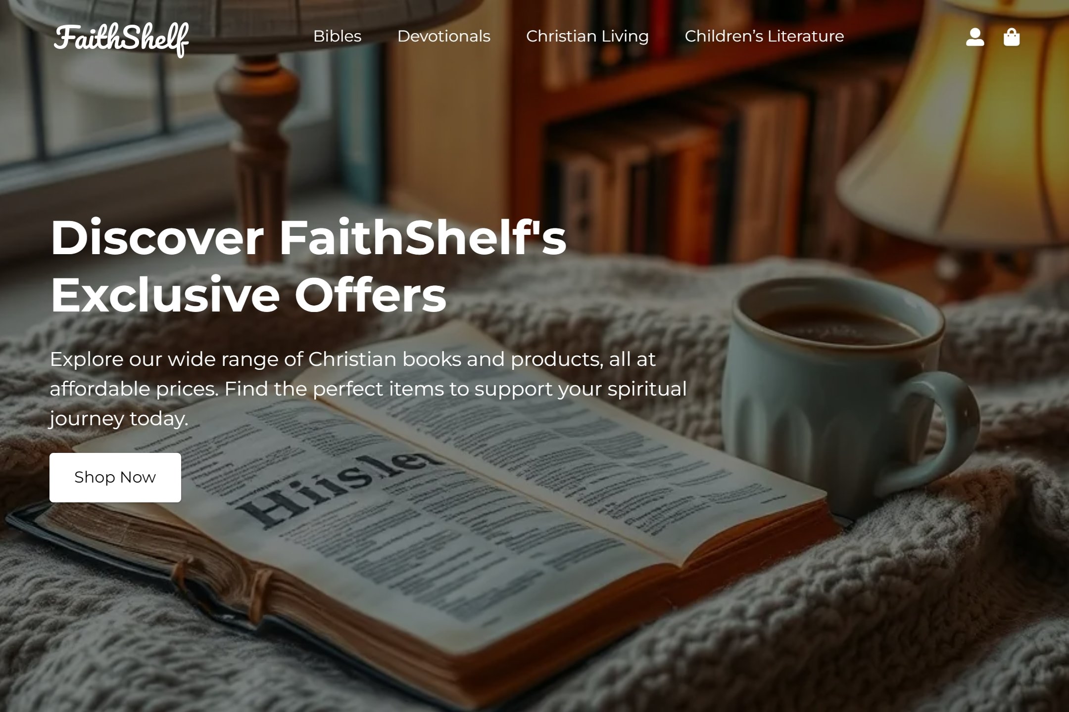 Online Christian bookstore website template