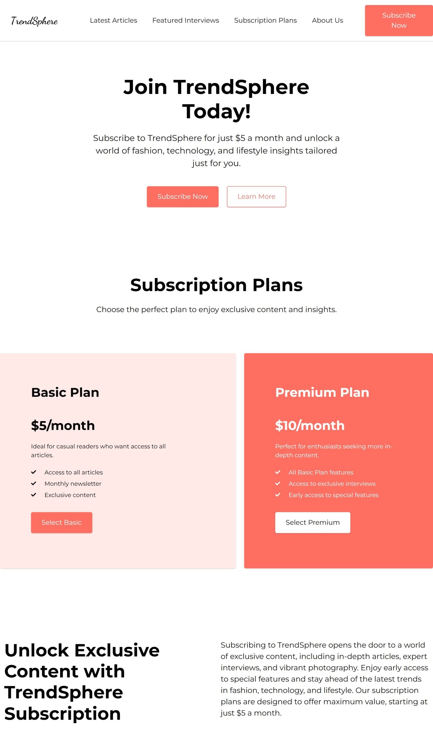 Subscription Plans