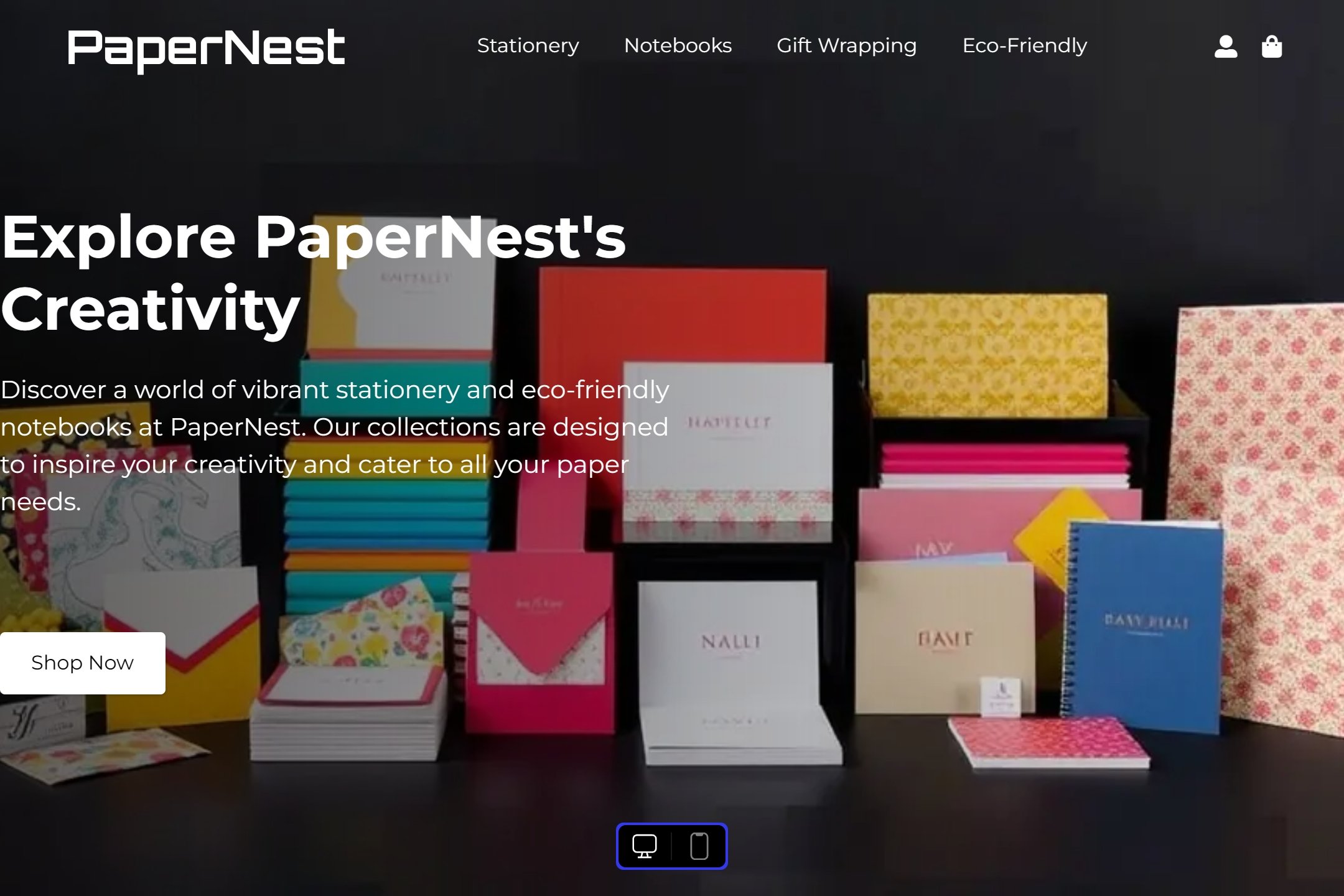 Online paper store website template