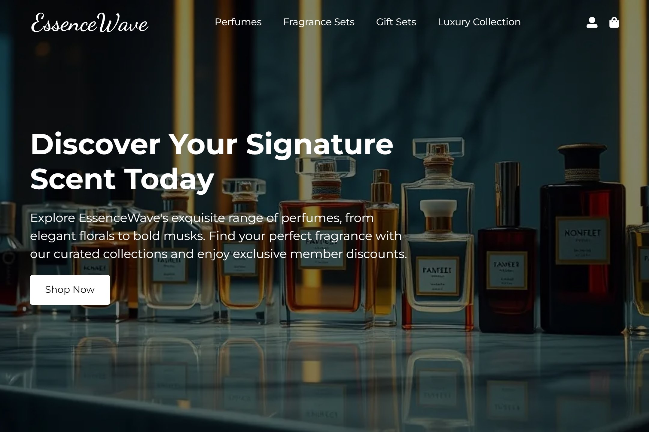Online perfume store website template