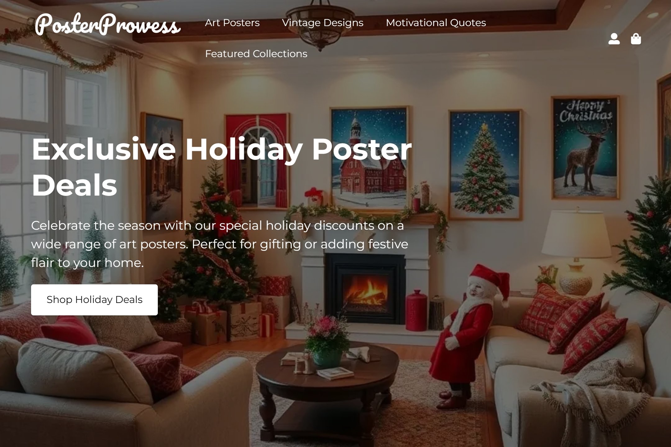 Online poster store website template