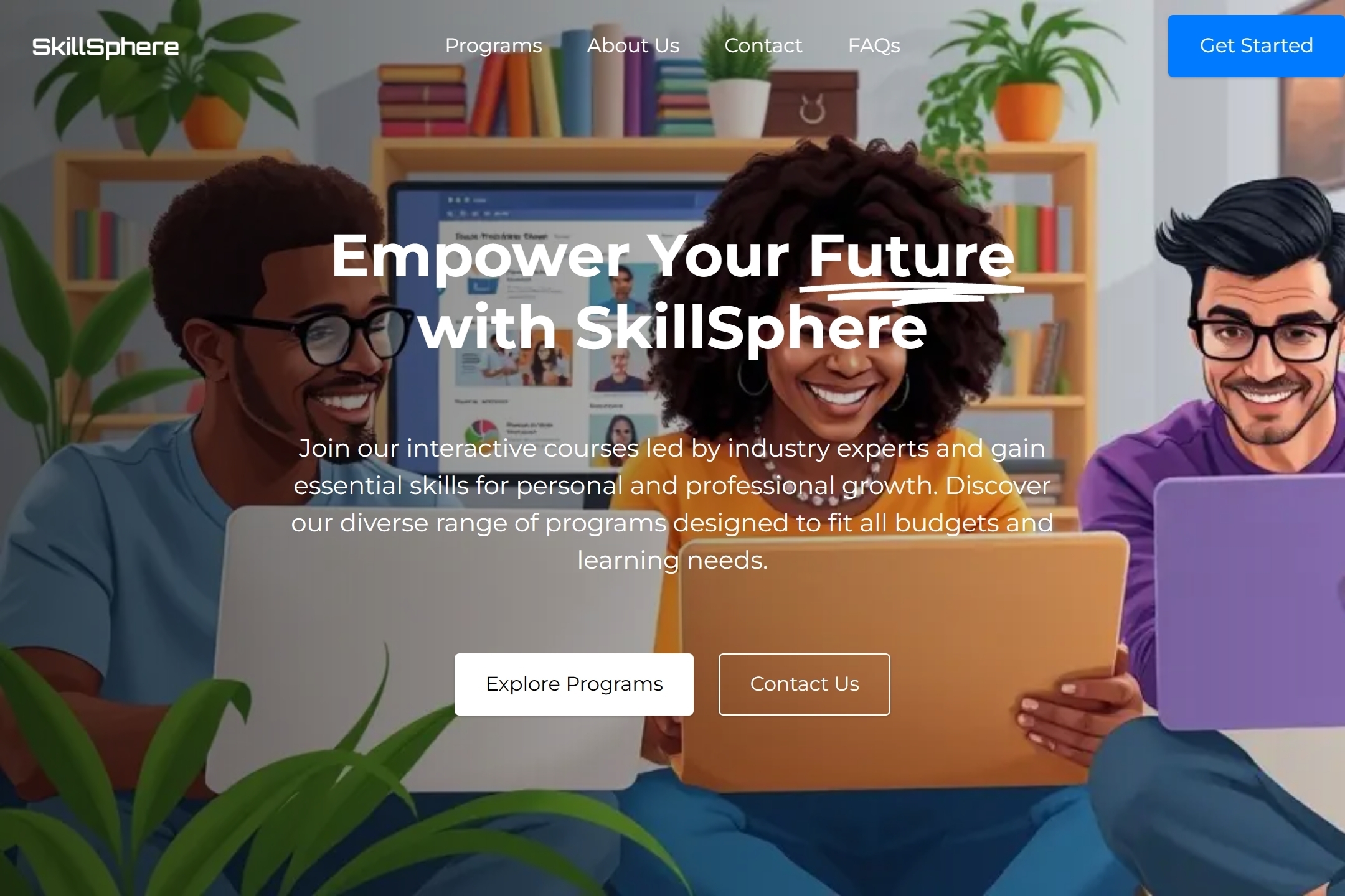 Online program website template