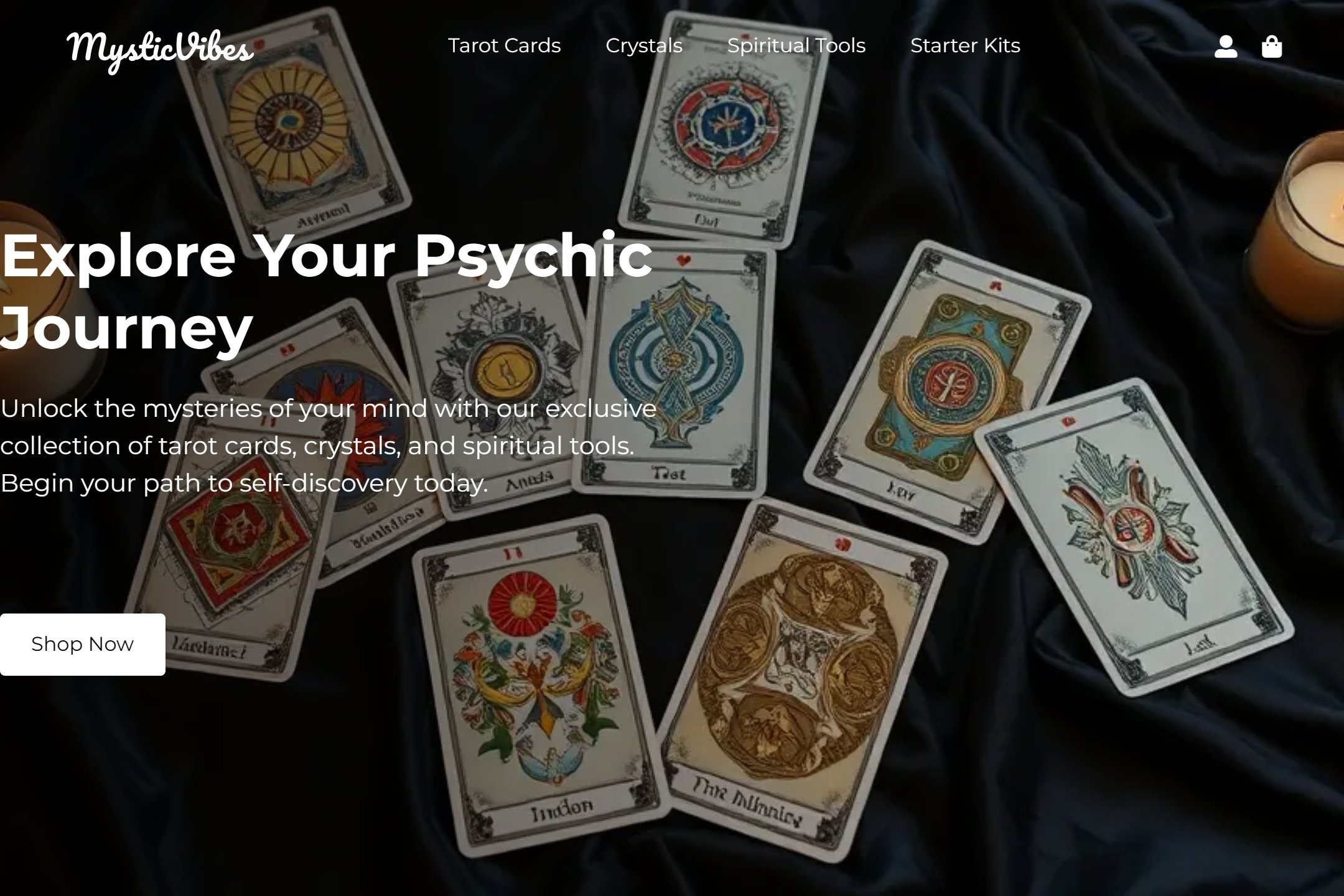 Online psychic store website template