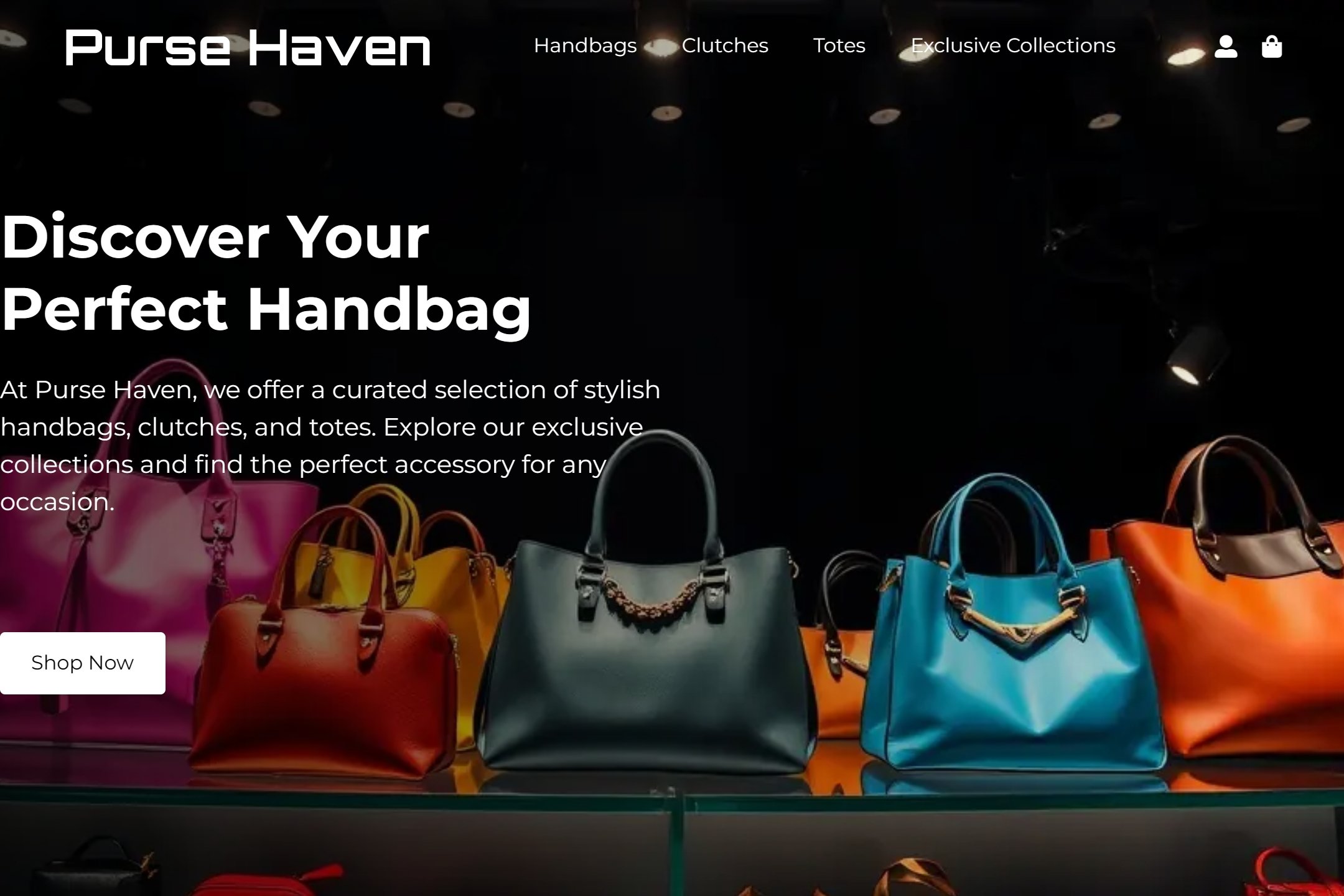 Online purse store website template
