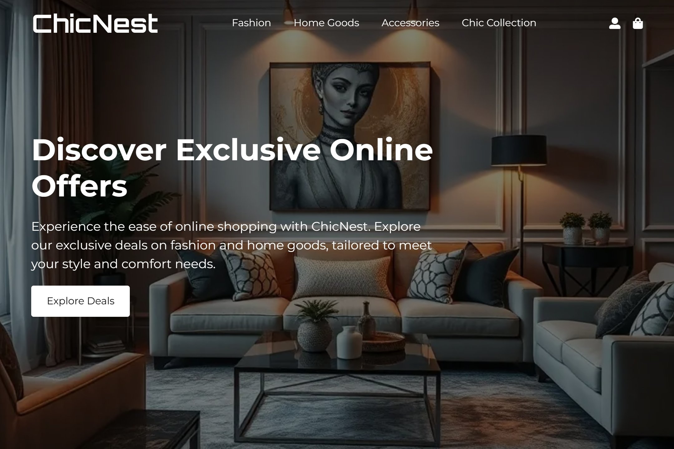 Online shop website template