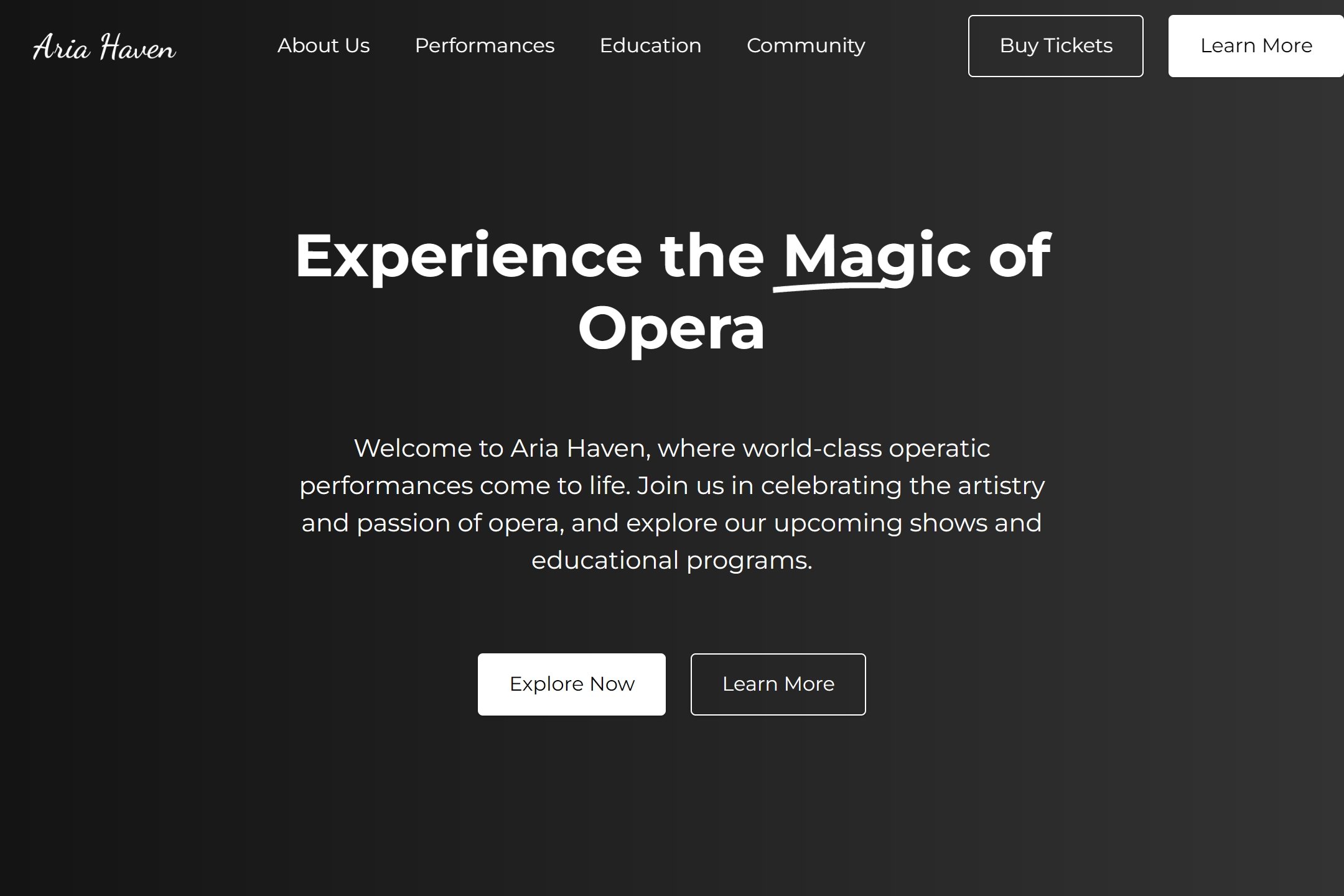 Opera House website template