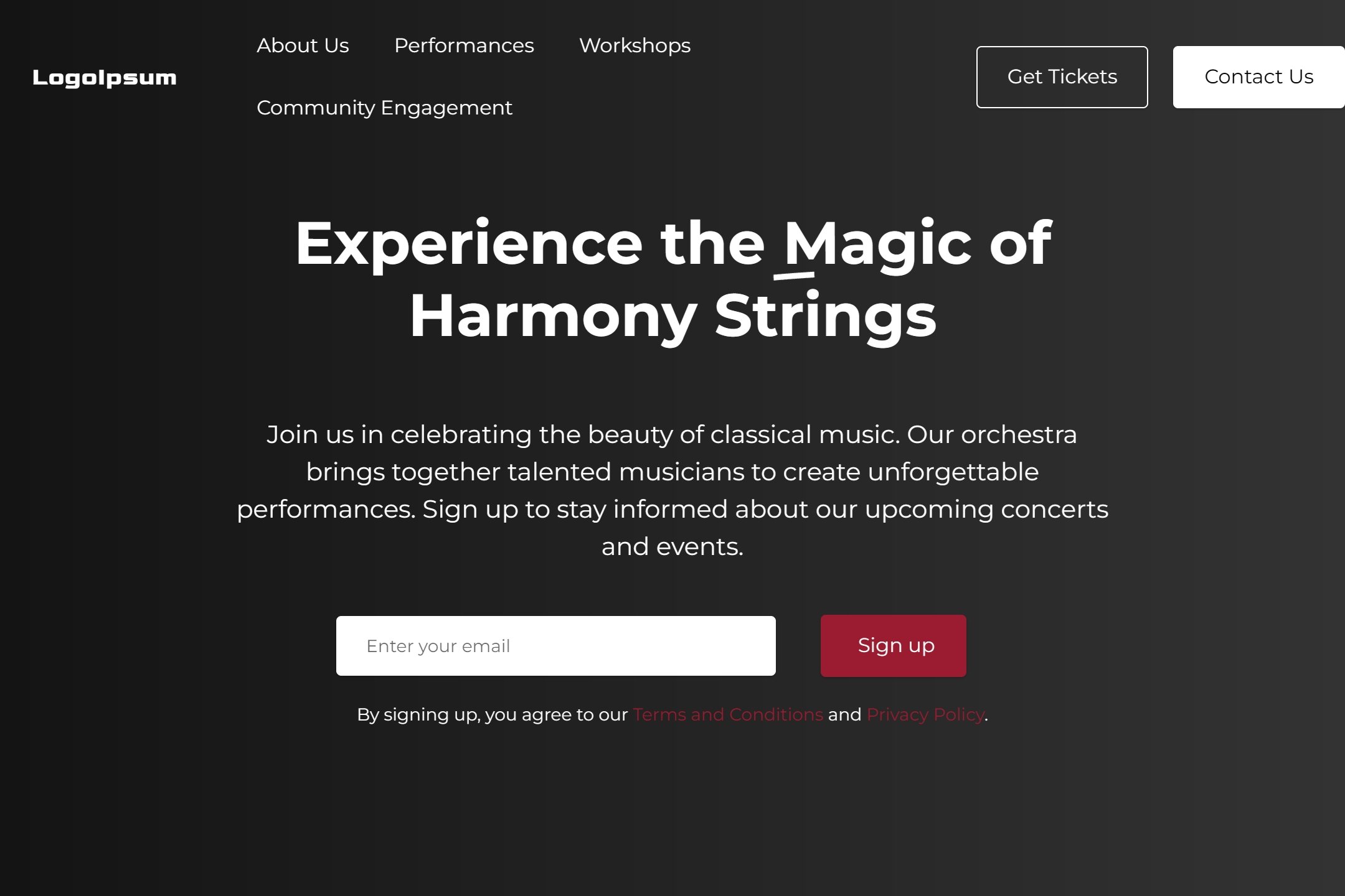 Orchestra website template