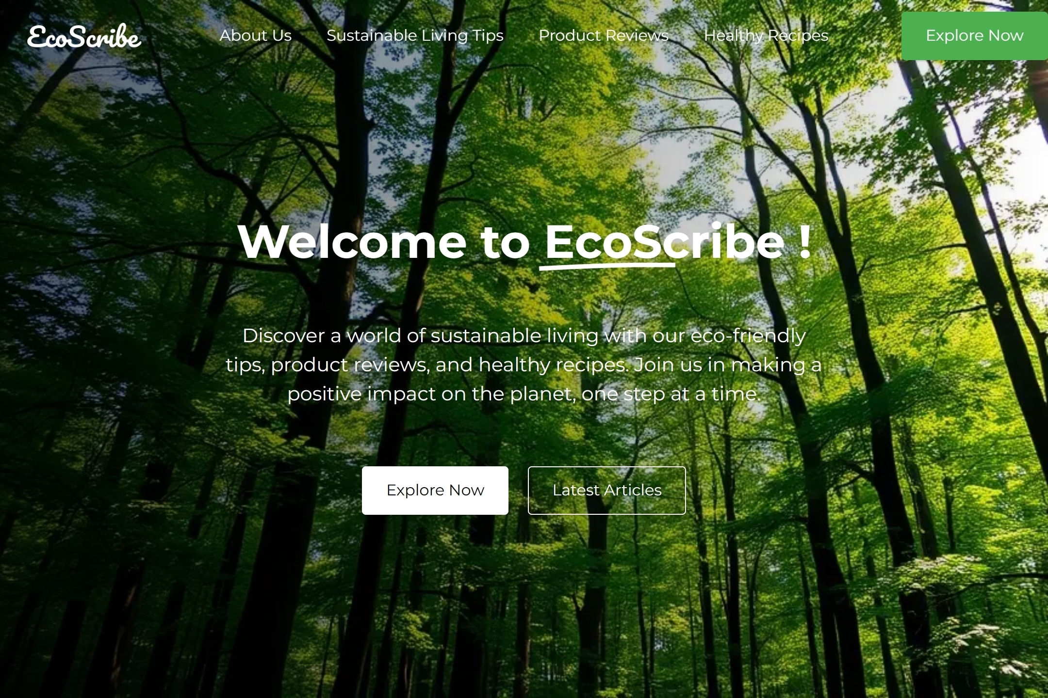 Organic blog website template