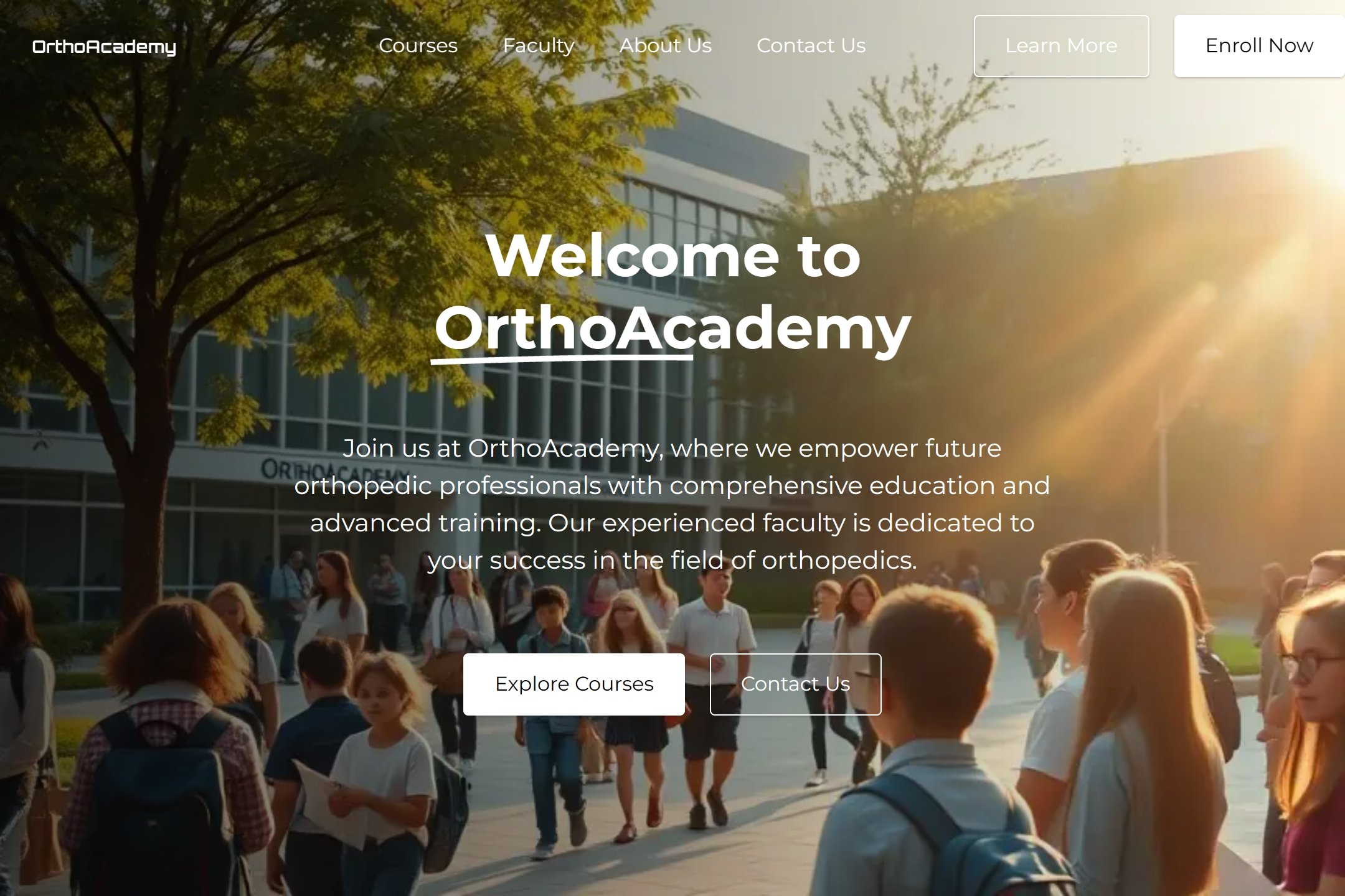 Orthopedics School website template