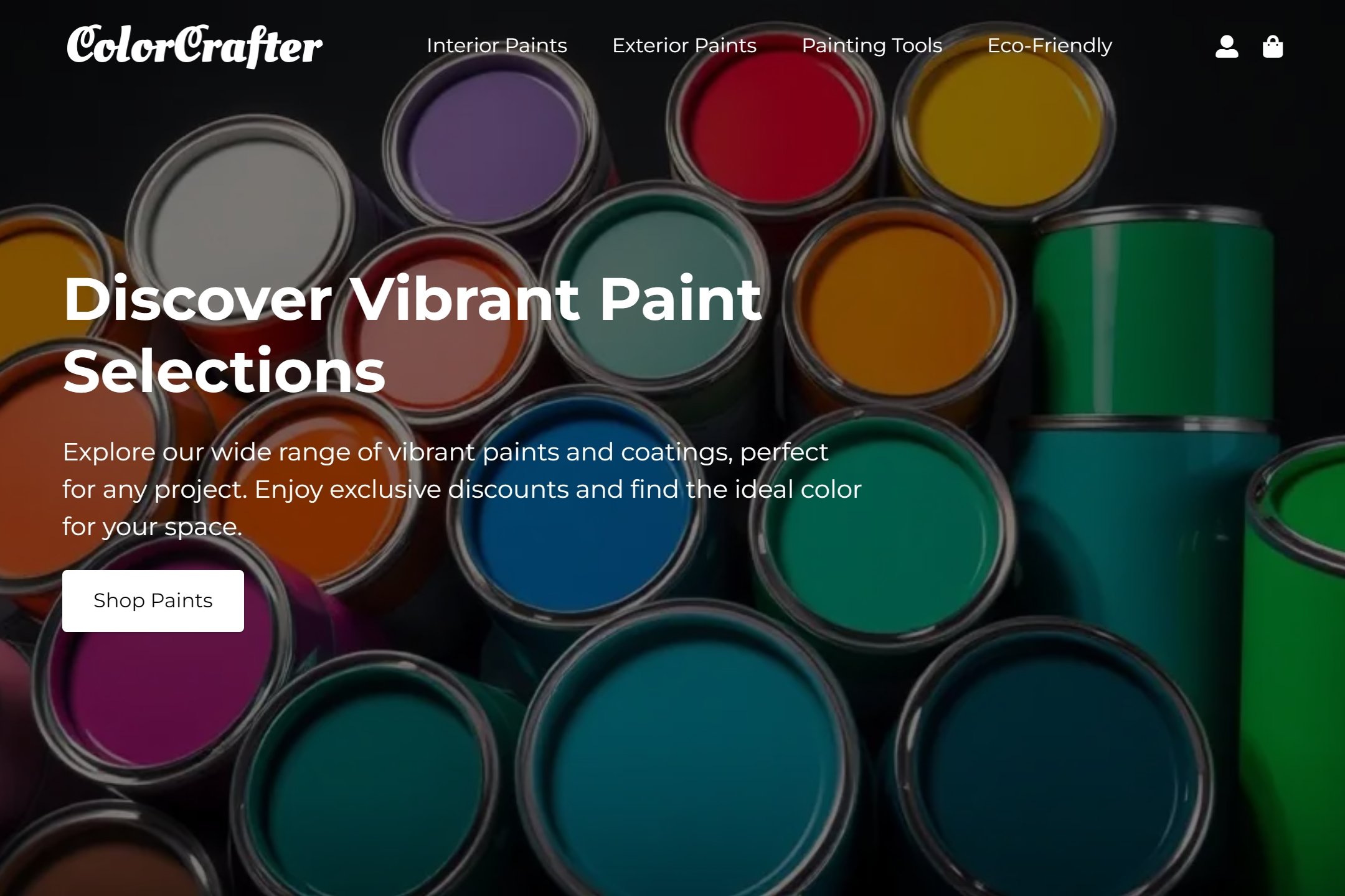 Paint store website template