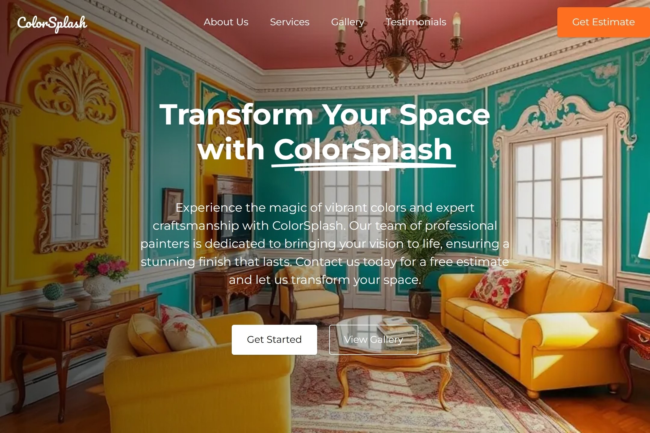 Painting service website template