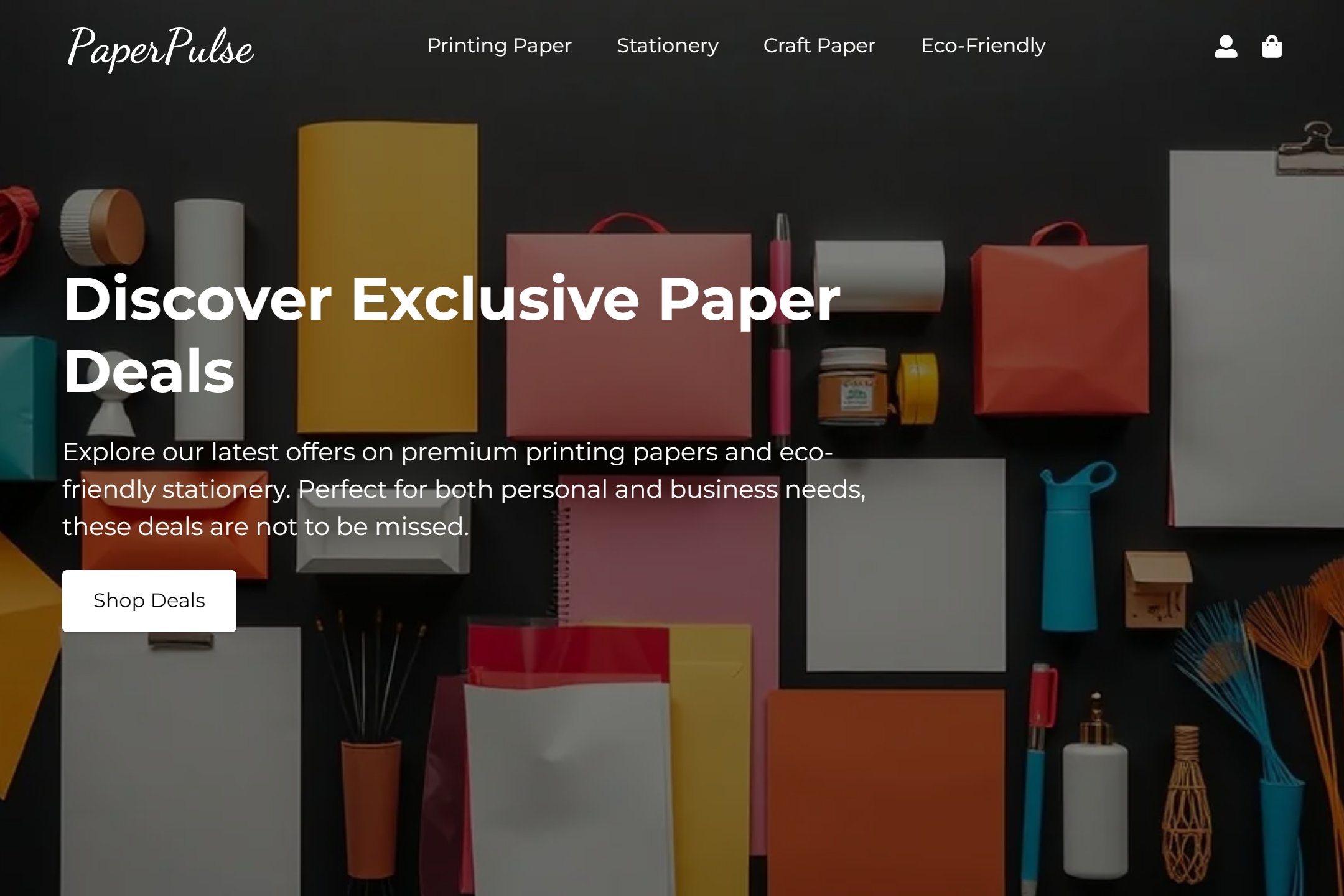 Paper distributor website template