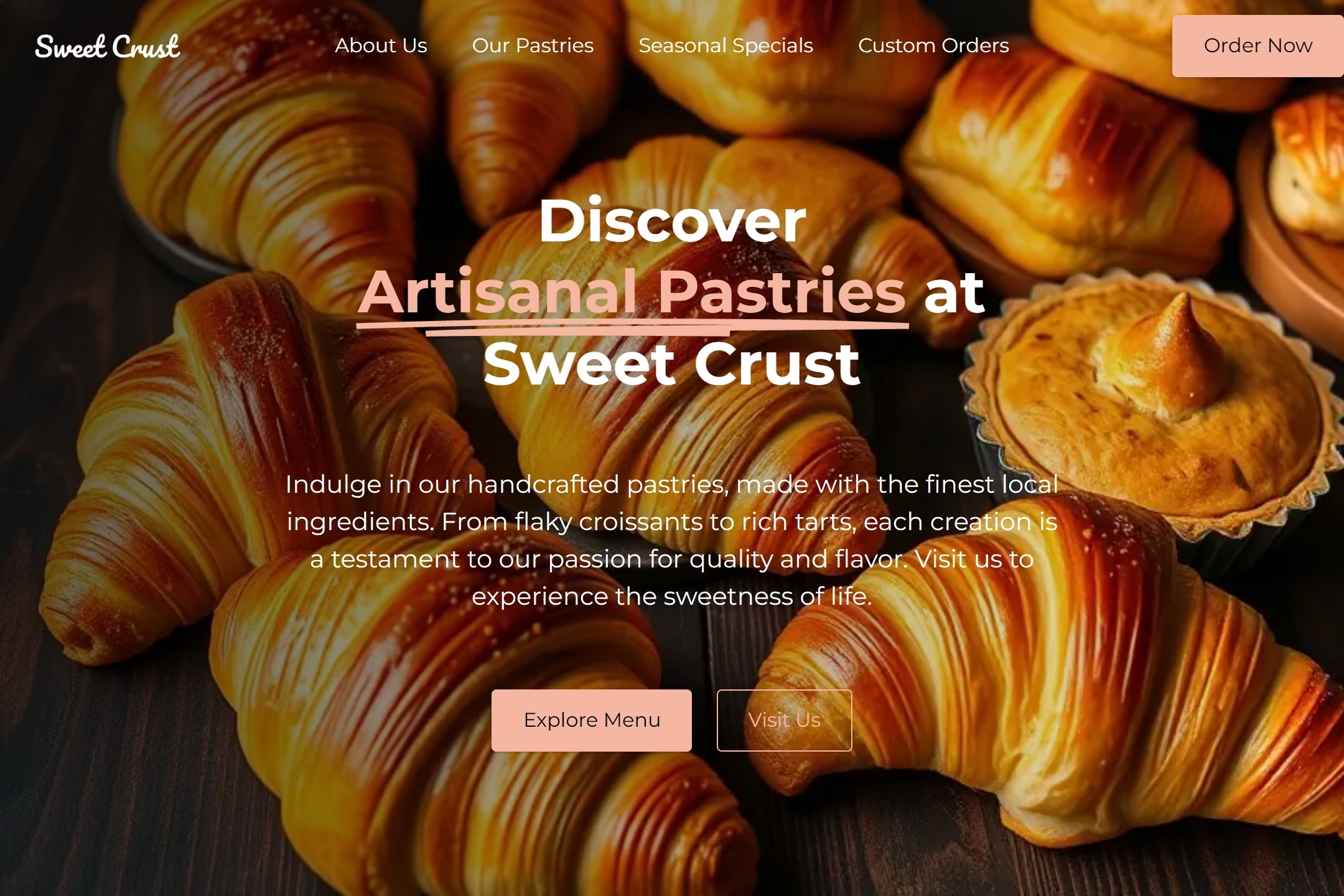 Pastry shop website template