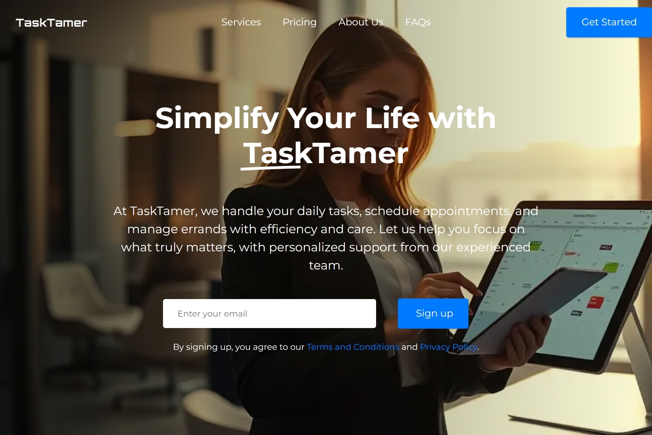 Personal assistant service website template