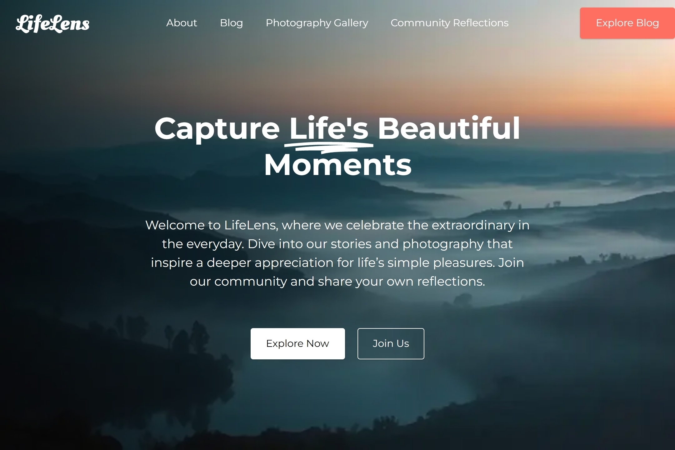 Personal blog website template