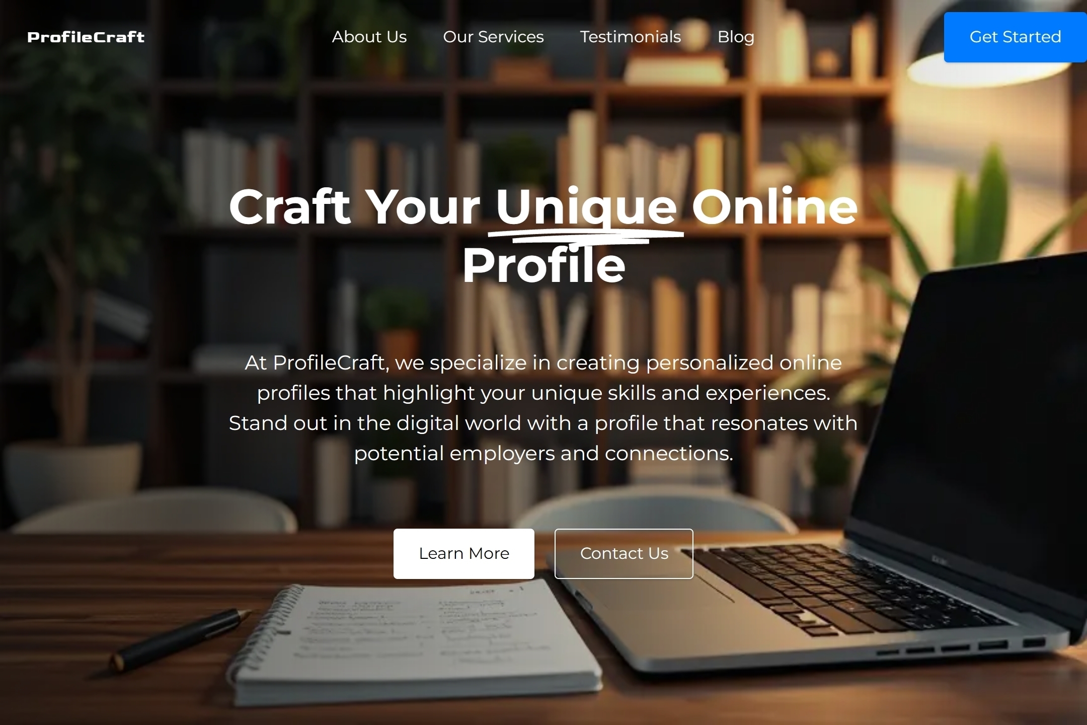 Personal profile website template