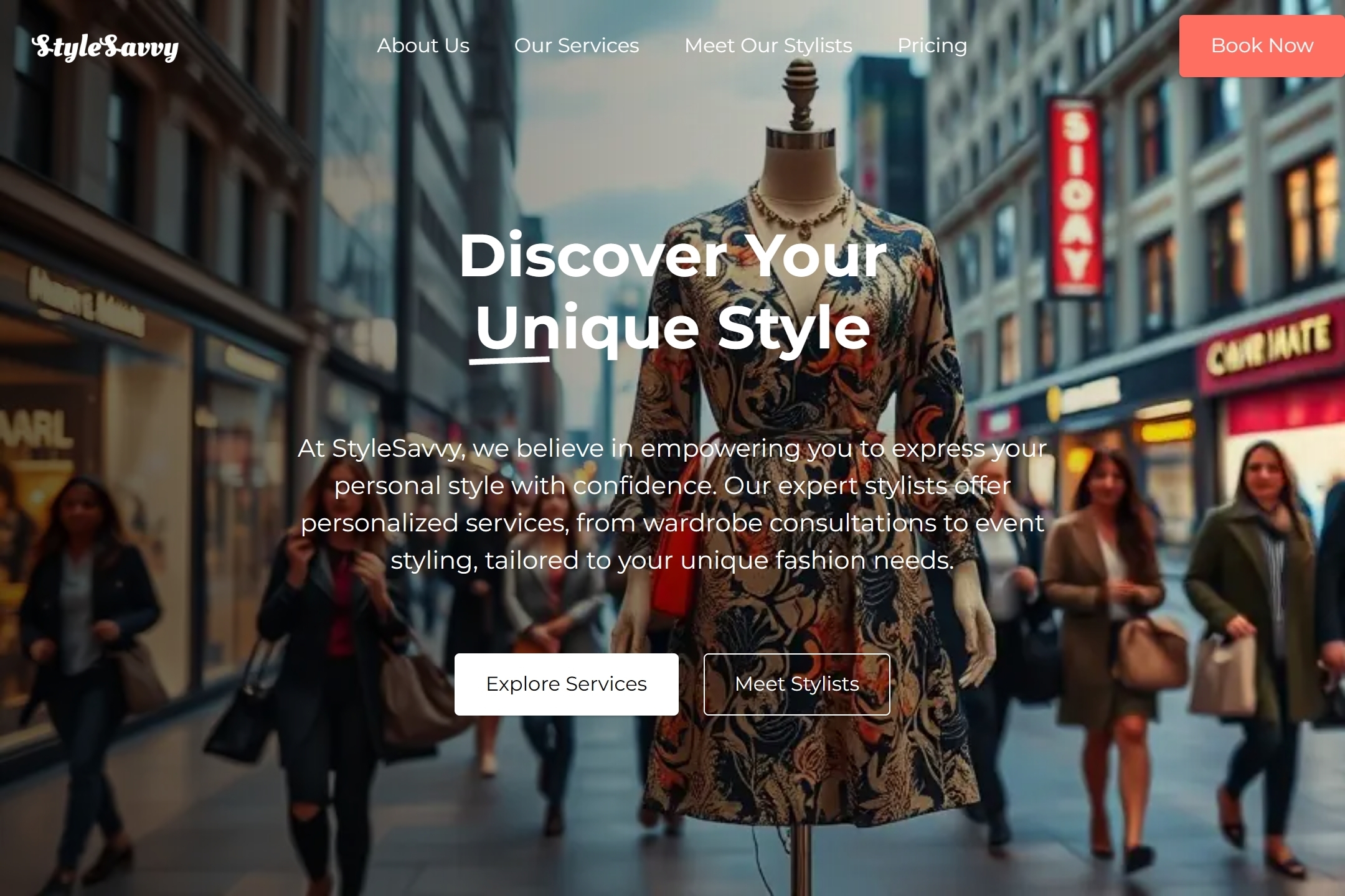 Personal stylist website template