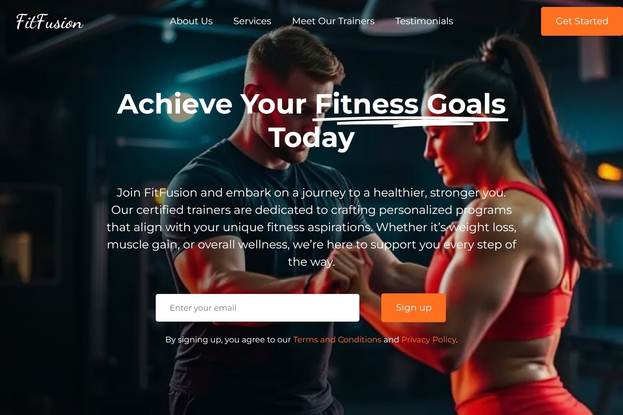 Personal trainer website template