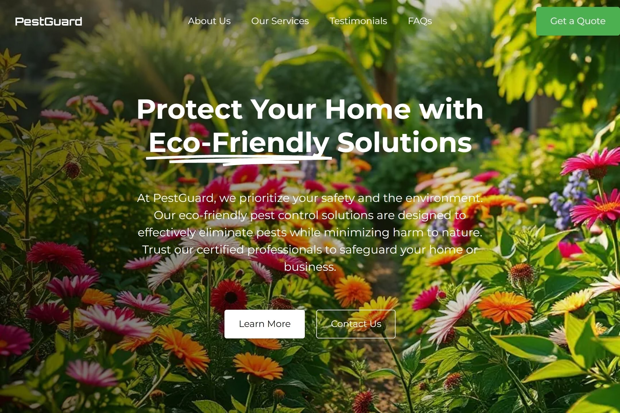 Pest control service website template