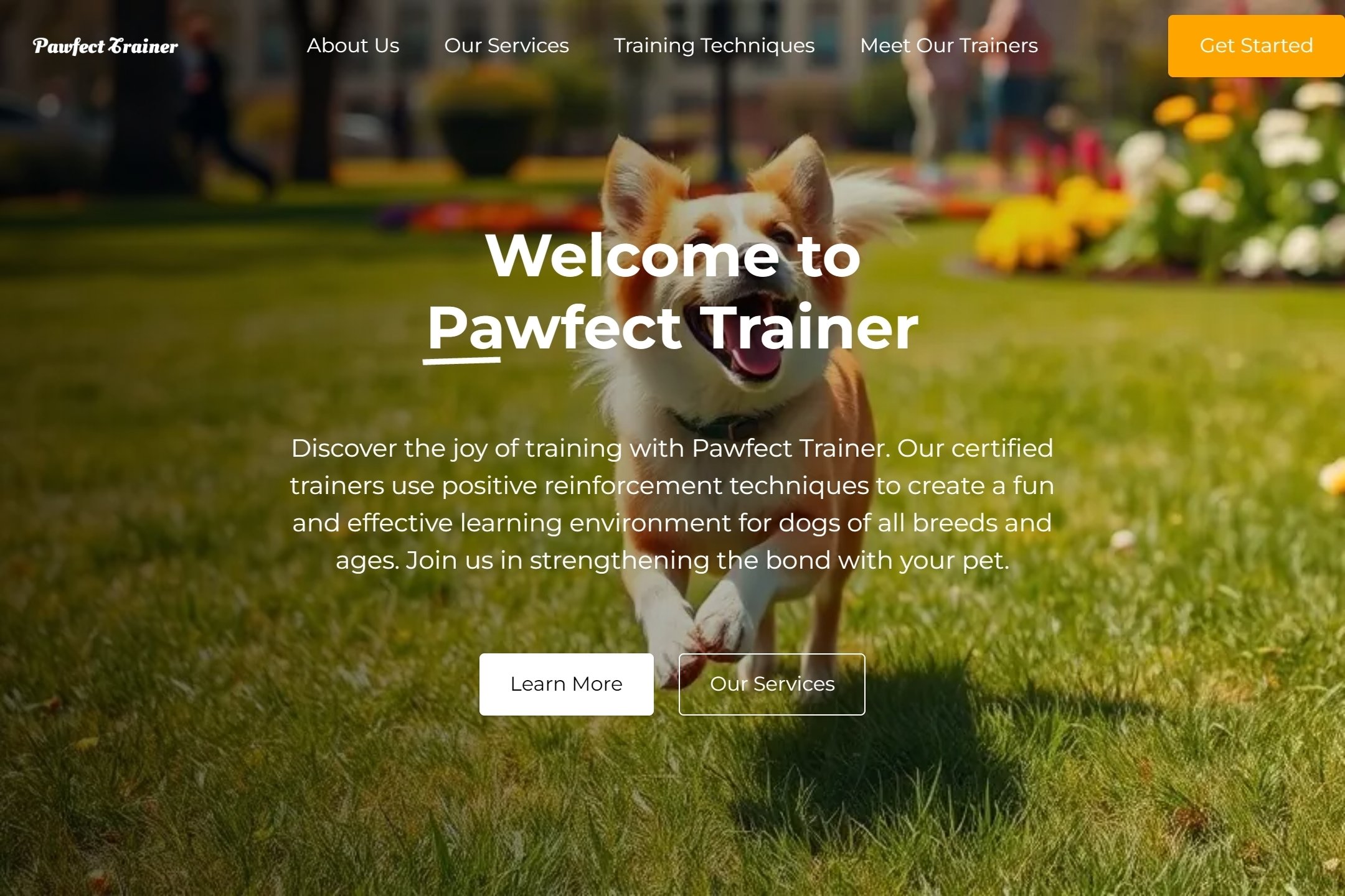 Pet trainer website template