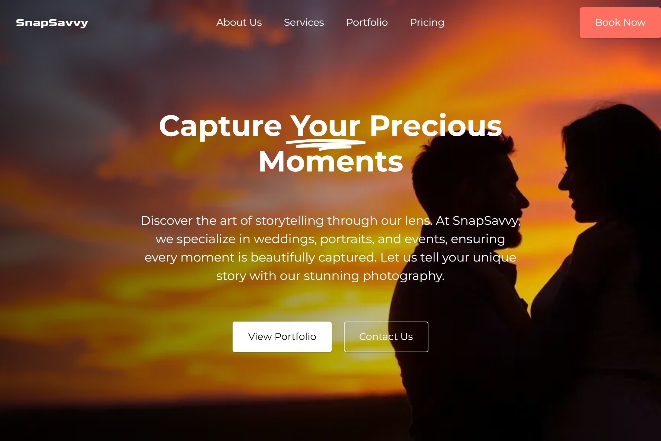 Photographer website template