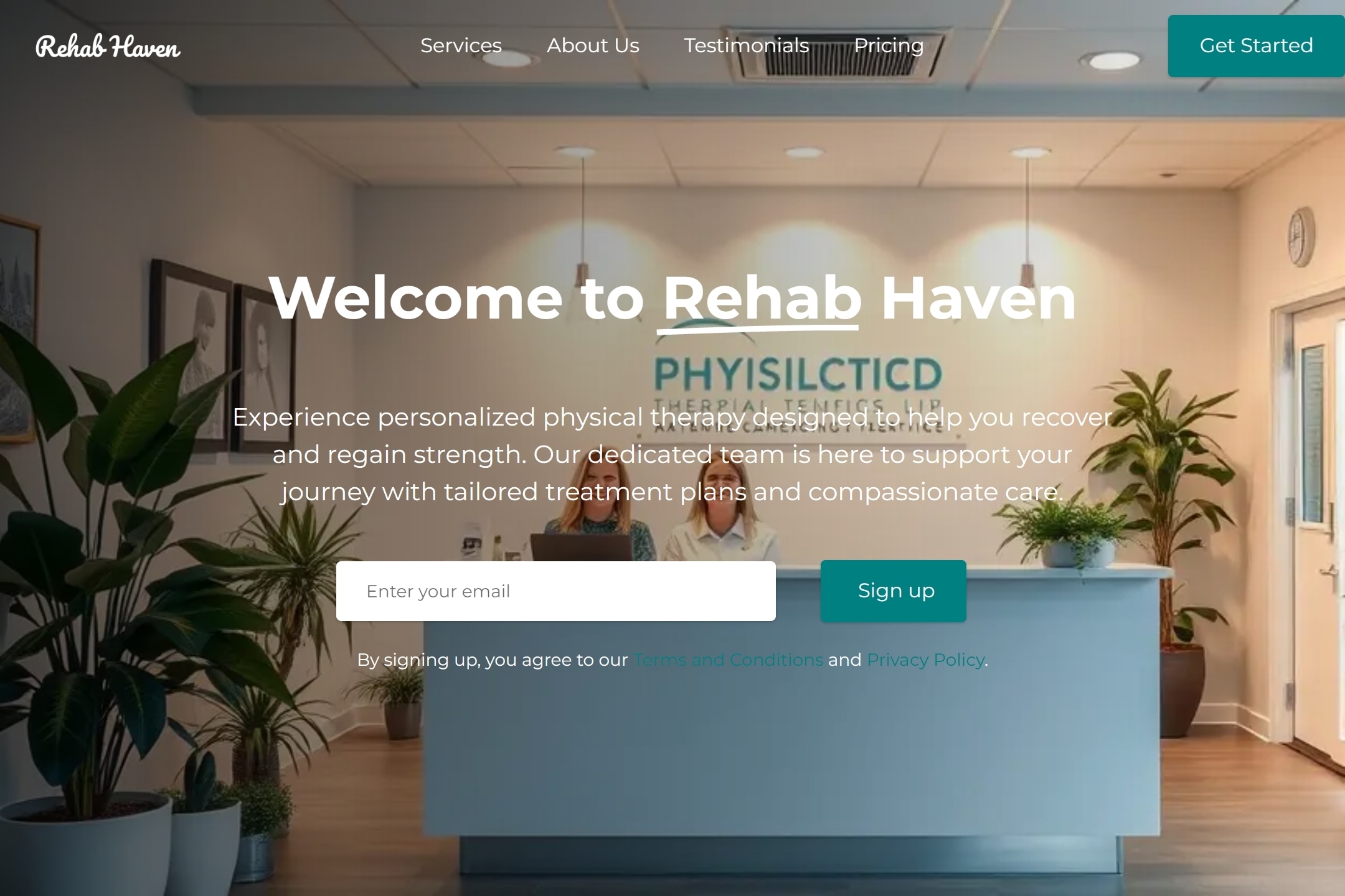 Physical therapy clinic website template