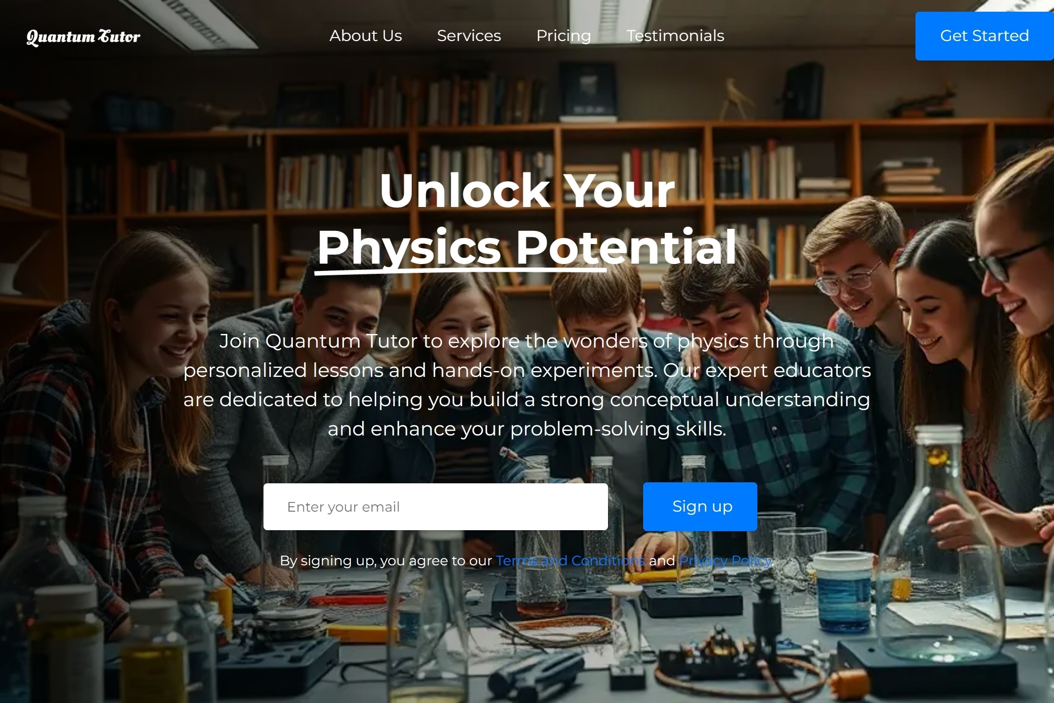 Physics teacher website template