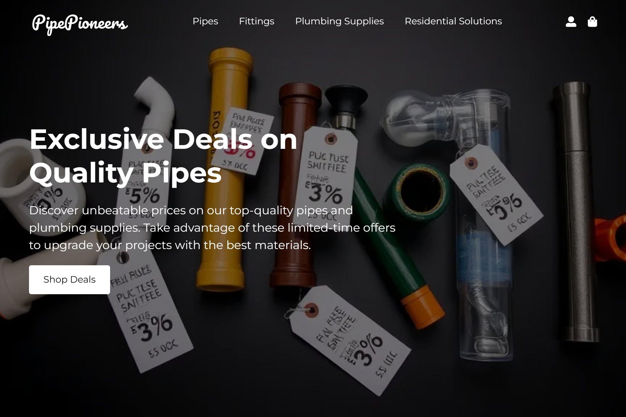 Pipe supplier website template