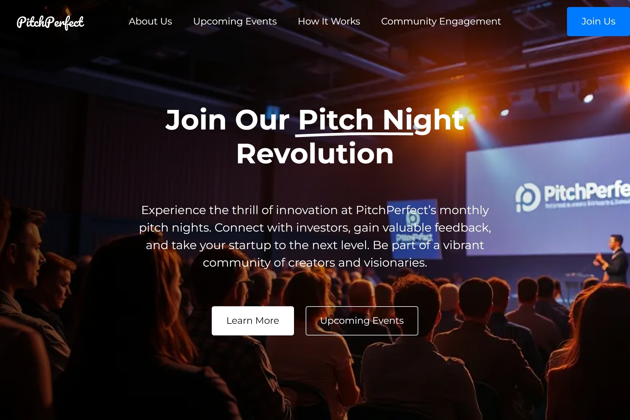 Pitch night website template