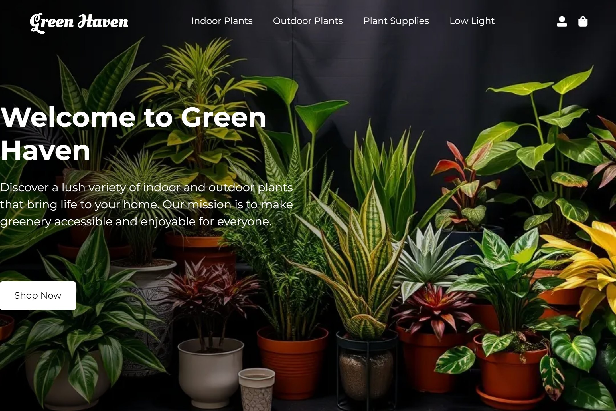 Plant store website template