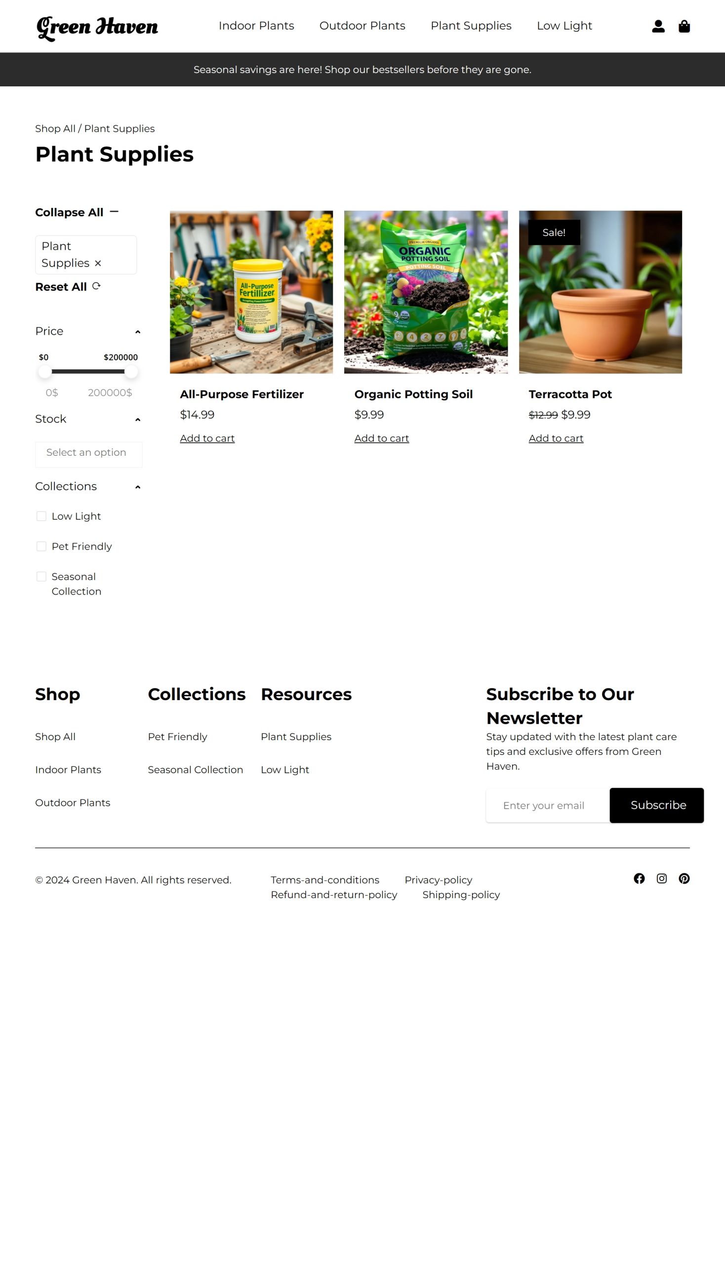 Plant Supplies